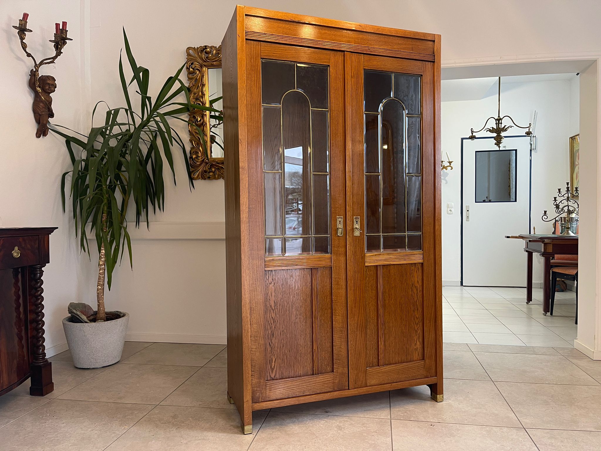 74d24b5f-33be-452c-b139-fdb803faeeab Sale Jugendstil Vitrine / Bücherschrank/ Antiquität A5041