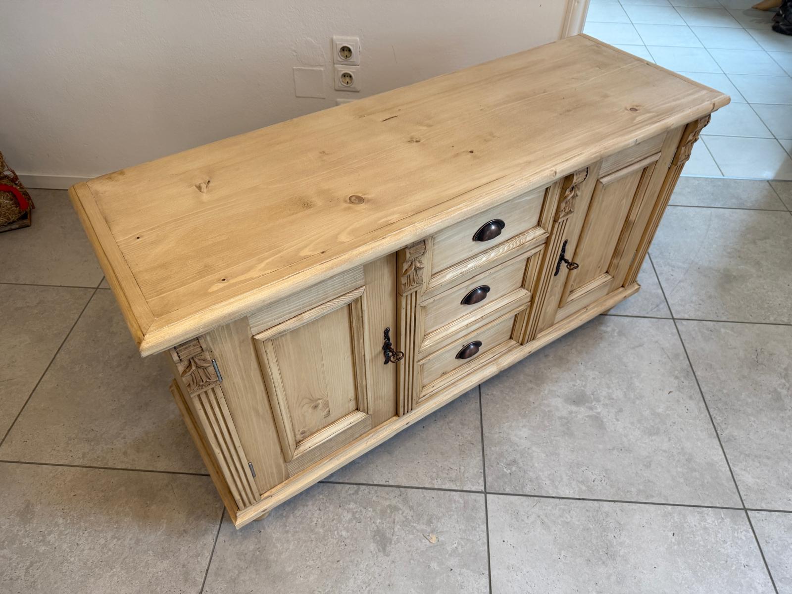 Apothekenschrank 3 Ladenkommode Ladenschrank Weichholz G2306