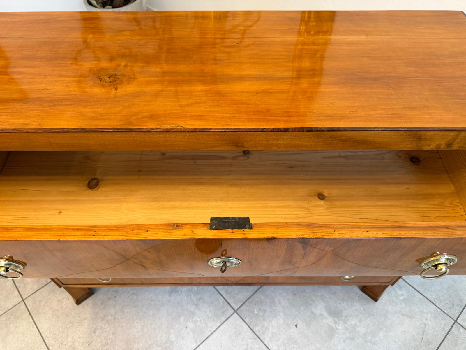 Restaurierte Biedermeier Kommode 3 Ladenkommode Nussholz Antiquität G2241