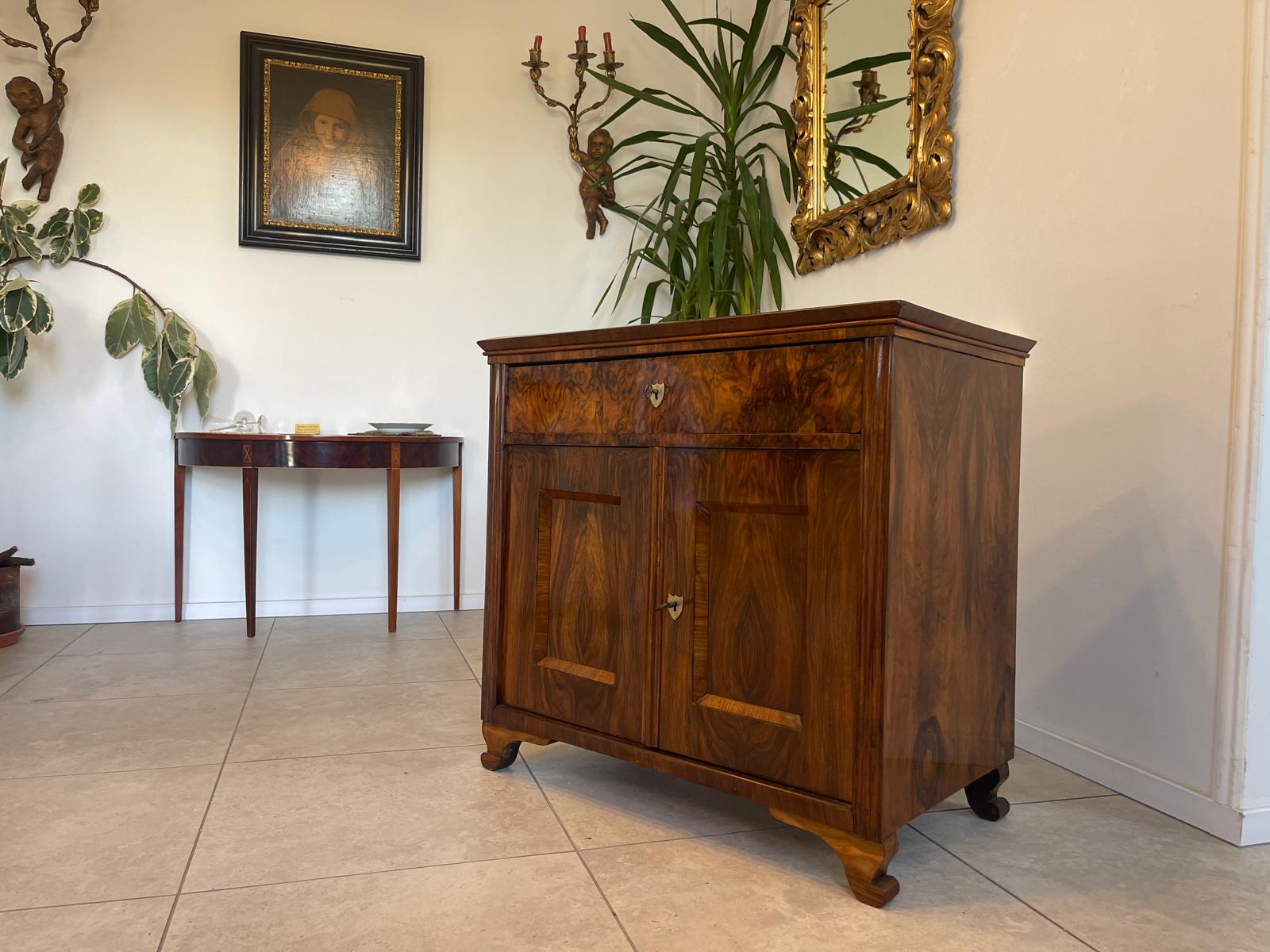 Altrestauriertes Biedermeier Trumeau Anrichte Kommode Antiquität A5146