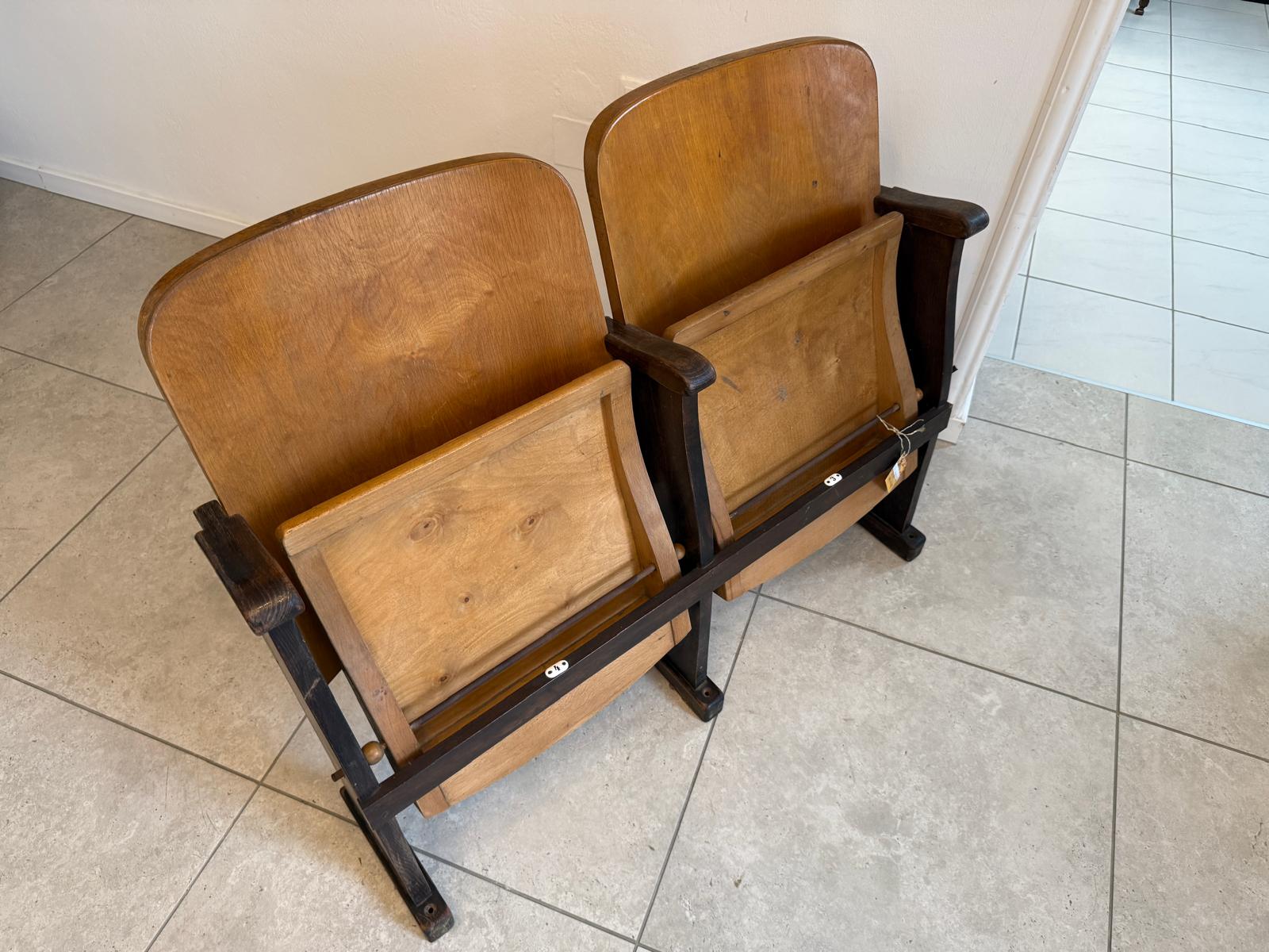 Originale Kinosessel 2er Sitz Klappstuhl Stuhl Sitzgruppe G2131