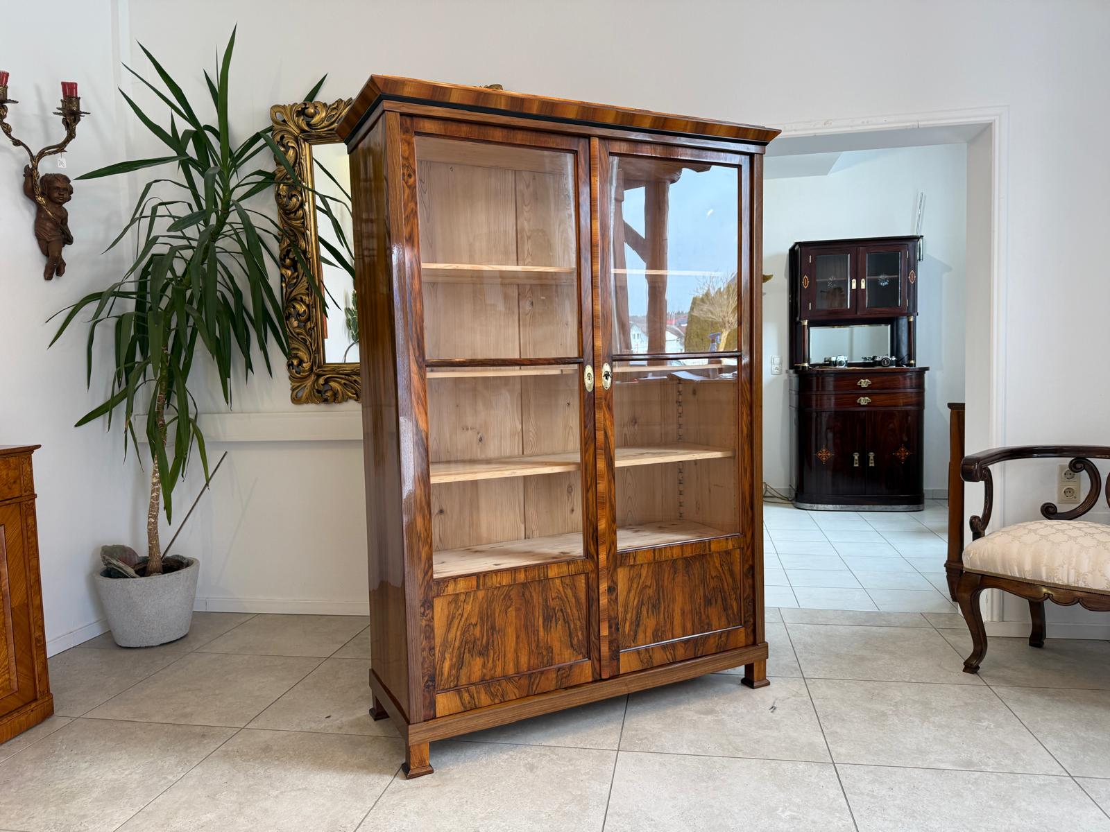 SALE Restaurierte Biedermeier Vitrine Bücherschrank Sammlervitrine Antiquität D1200