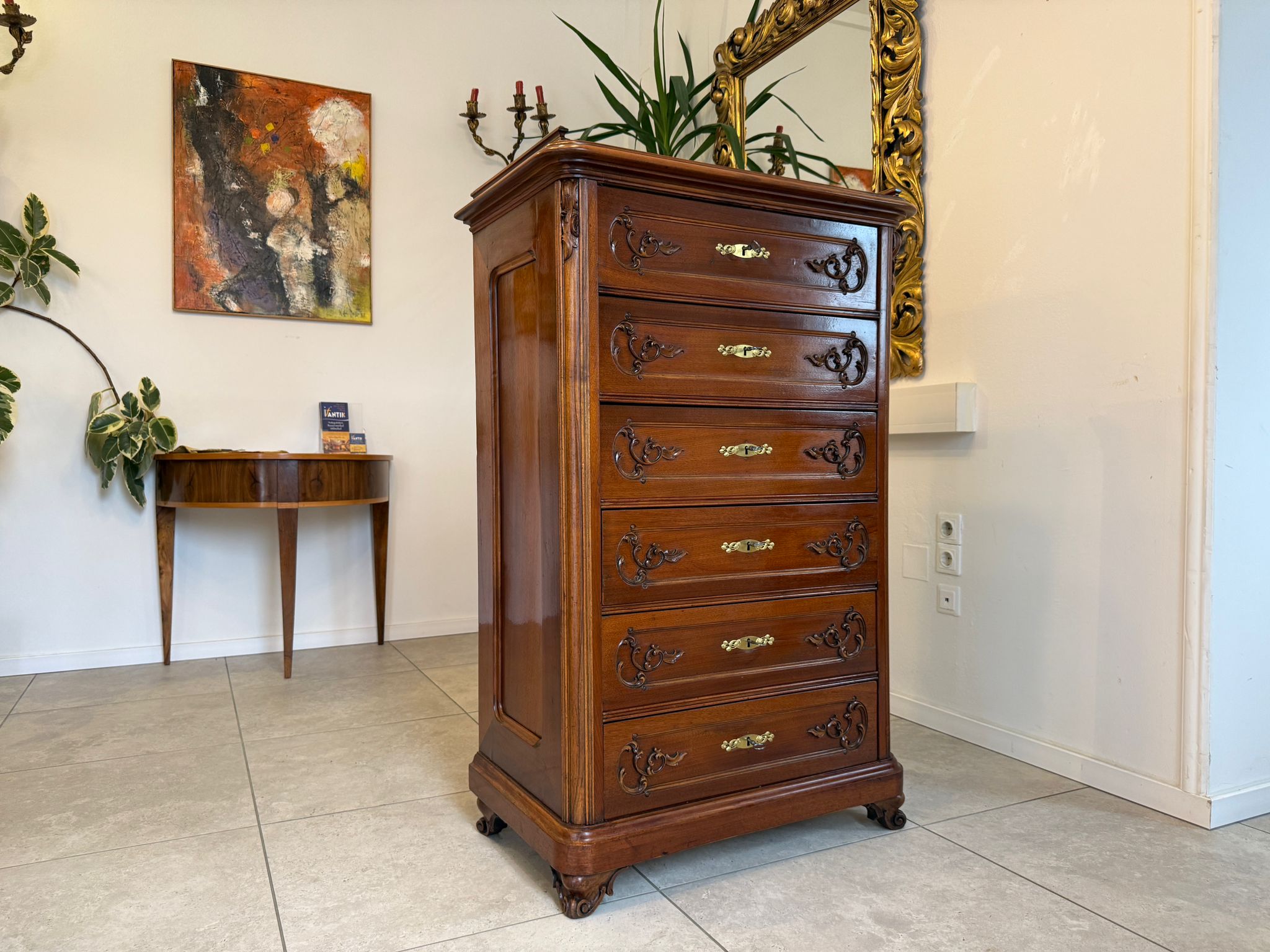 Restaurierte Gründerzeit 6 Ladenkommode Wochenkommode Antiquität D1106