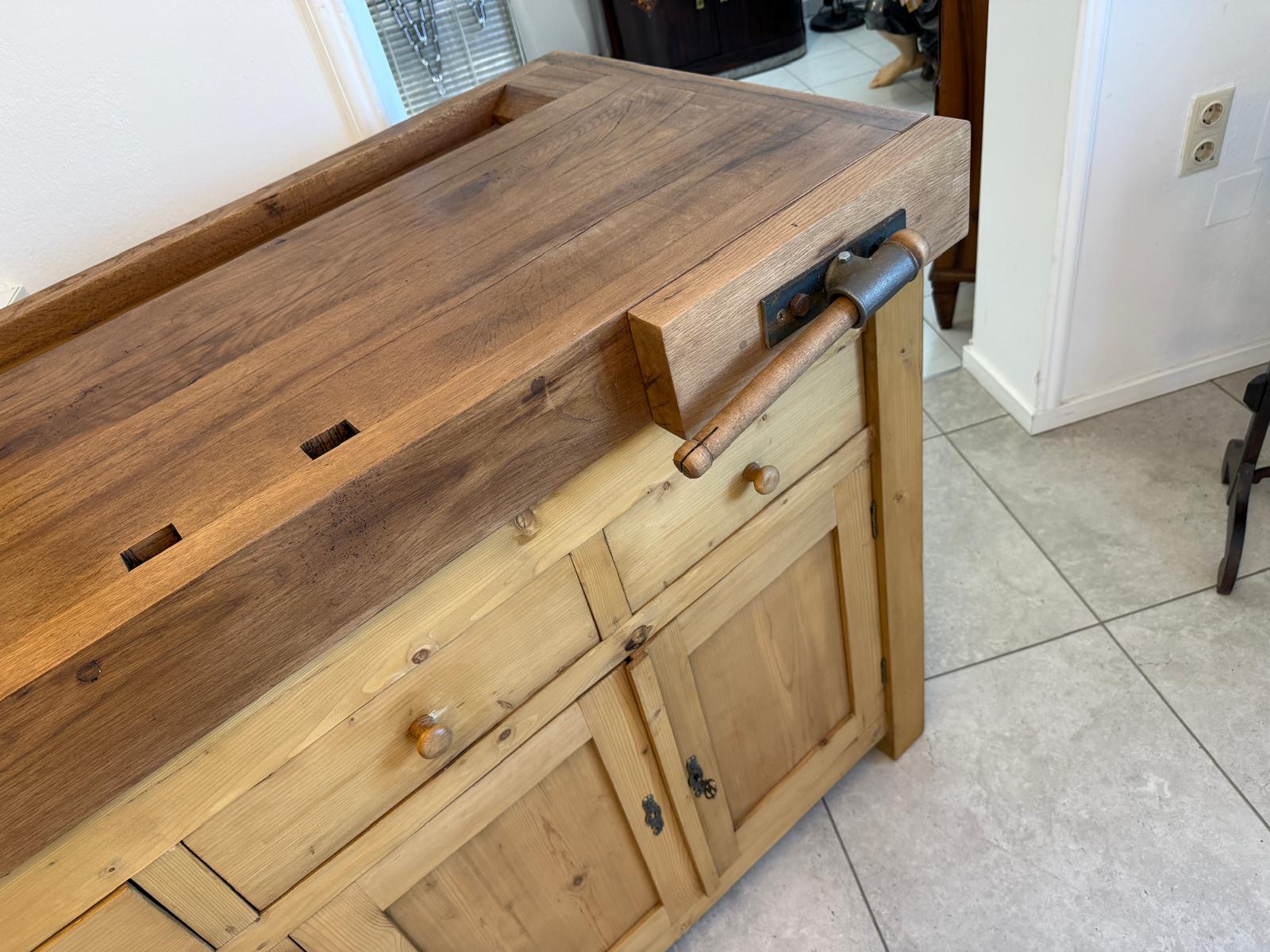 Hobelbank,Werkbank Ladentisch Apothekertisch Designertisch D2849