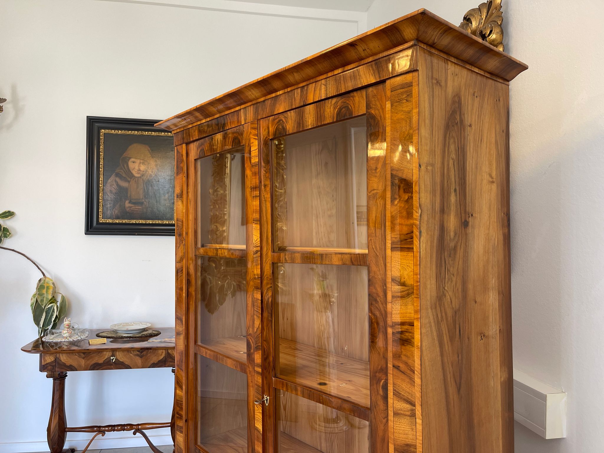 SALE Restaurierte Biedermeier Vitrine Bücherschrank Bibliotheksschrank ANTIQUITÄT G1374