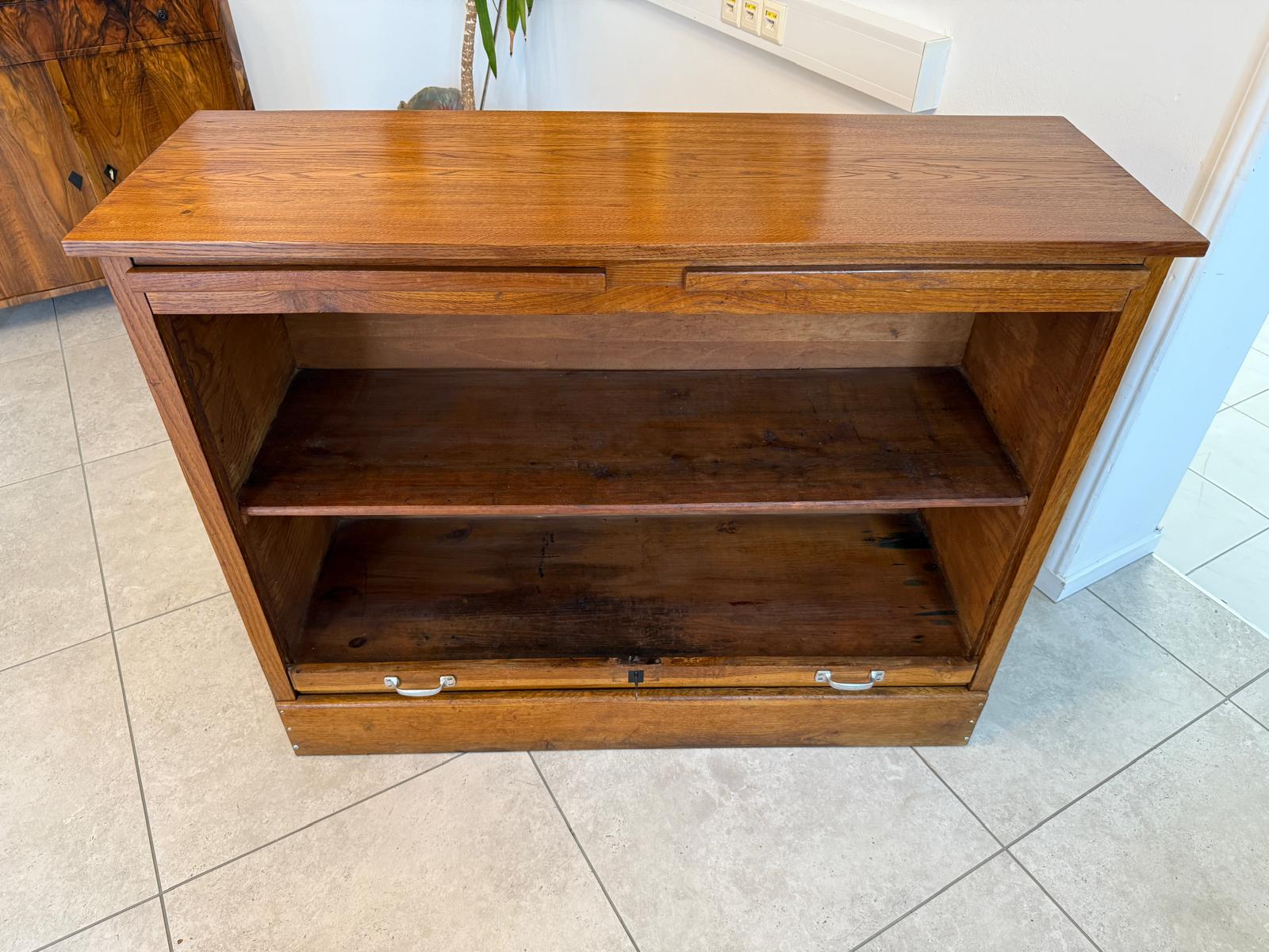 Jugendstil Rolladenschrank Antik Braun Büroschrank G2018