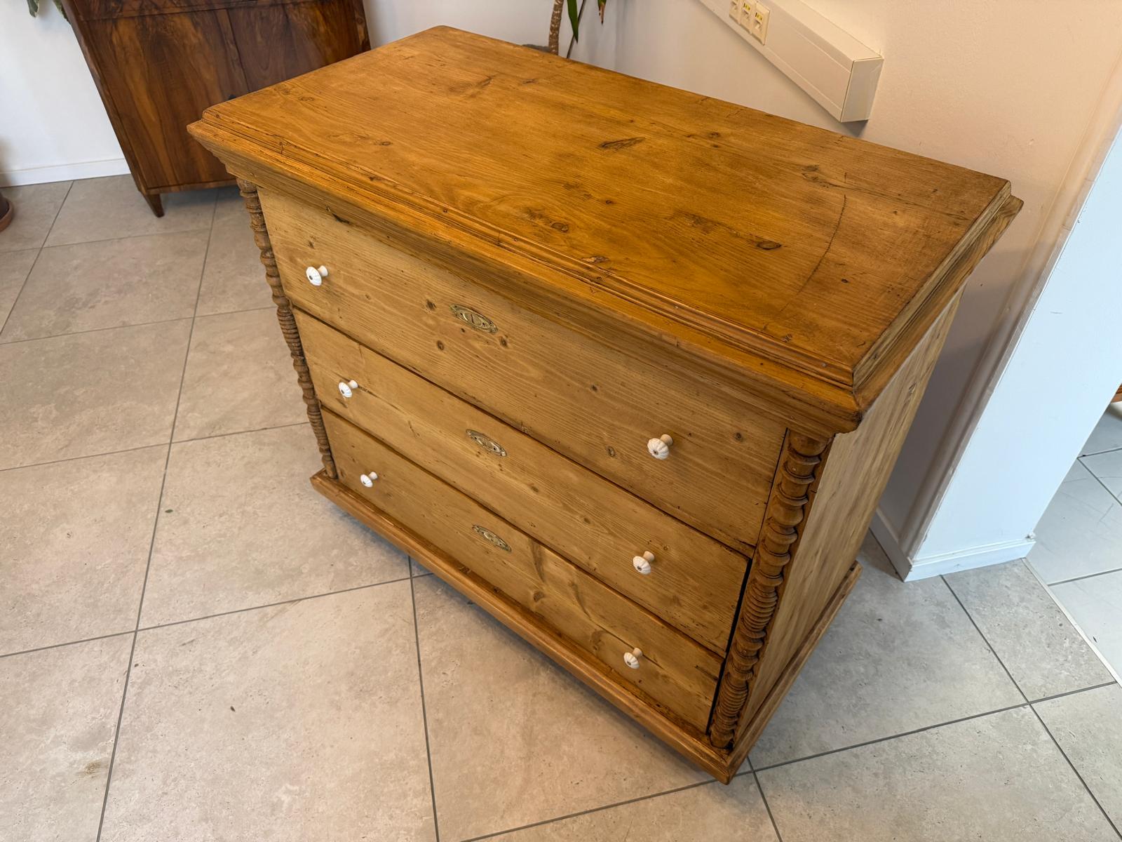 Originale Gründerzeit Kommode Restauriert Weichholz Antik G2079