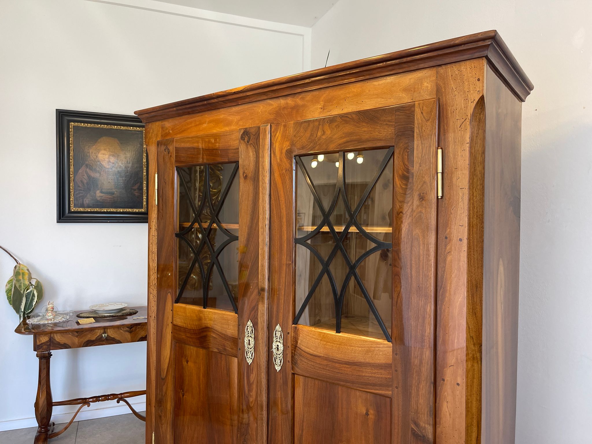 SALE Restaurierte Biedermeier Vitrine Bücherschrank Glasschrank TRAUM ANTIQUITÄT G1375