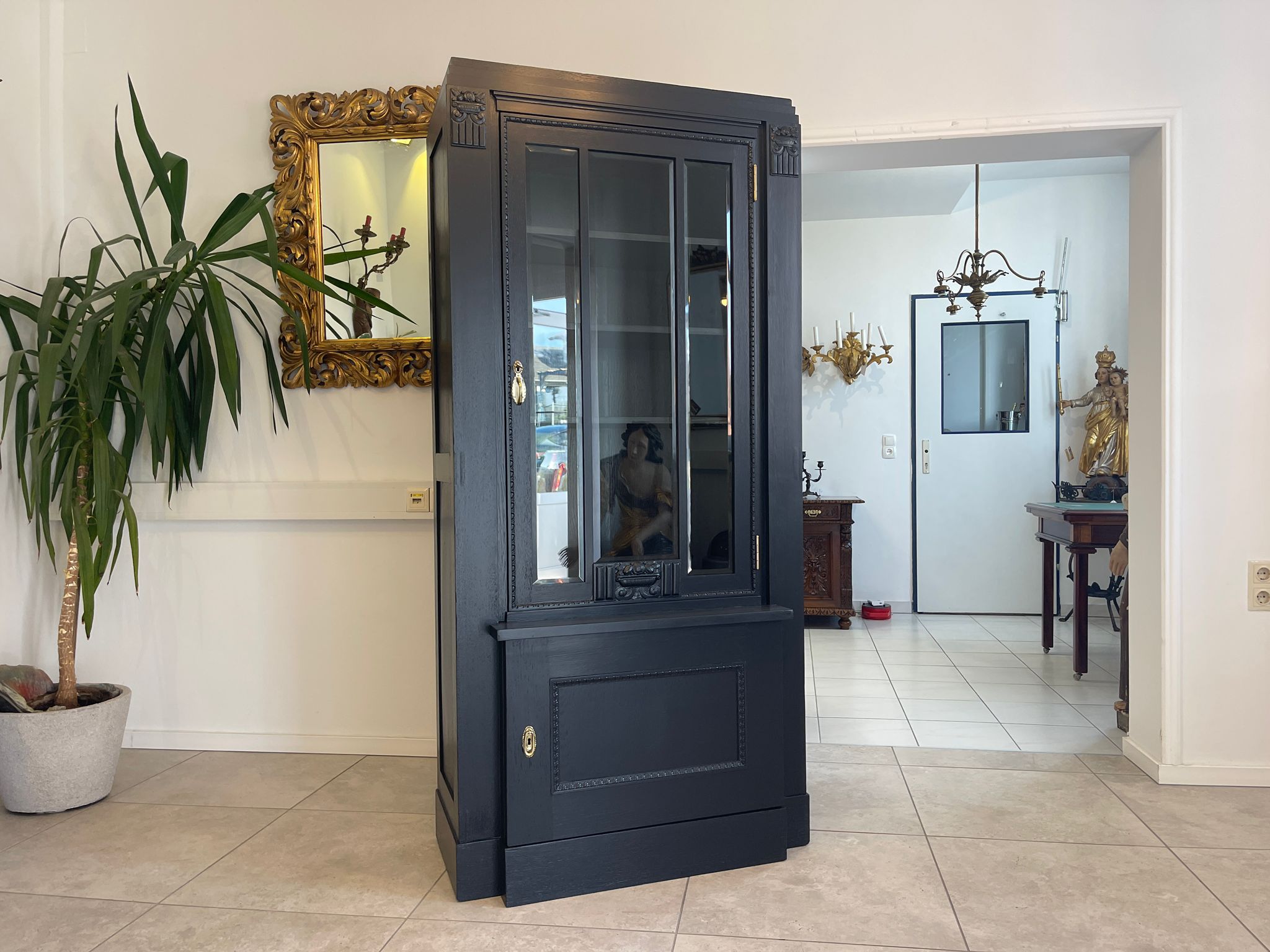 62d3b98f-2886-4d19-8c35-ec8b78cb913aACNkNGR6eEEh2 Sale Jugendstil Vitrine / Bücherschrank/ Antiquität A4985