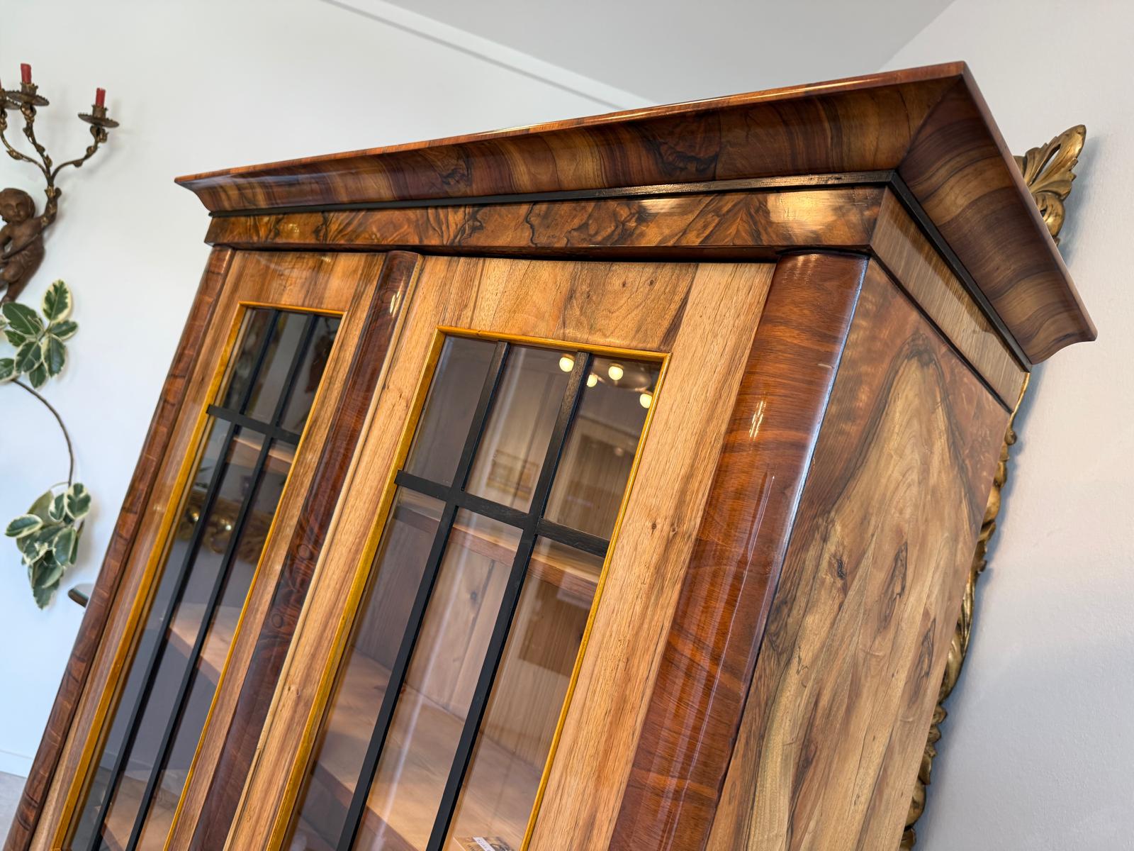 Biedermeier Vitrine Bücherschrank Glasschrank Antiquität D2371