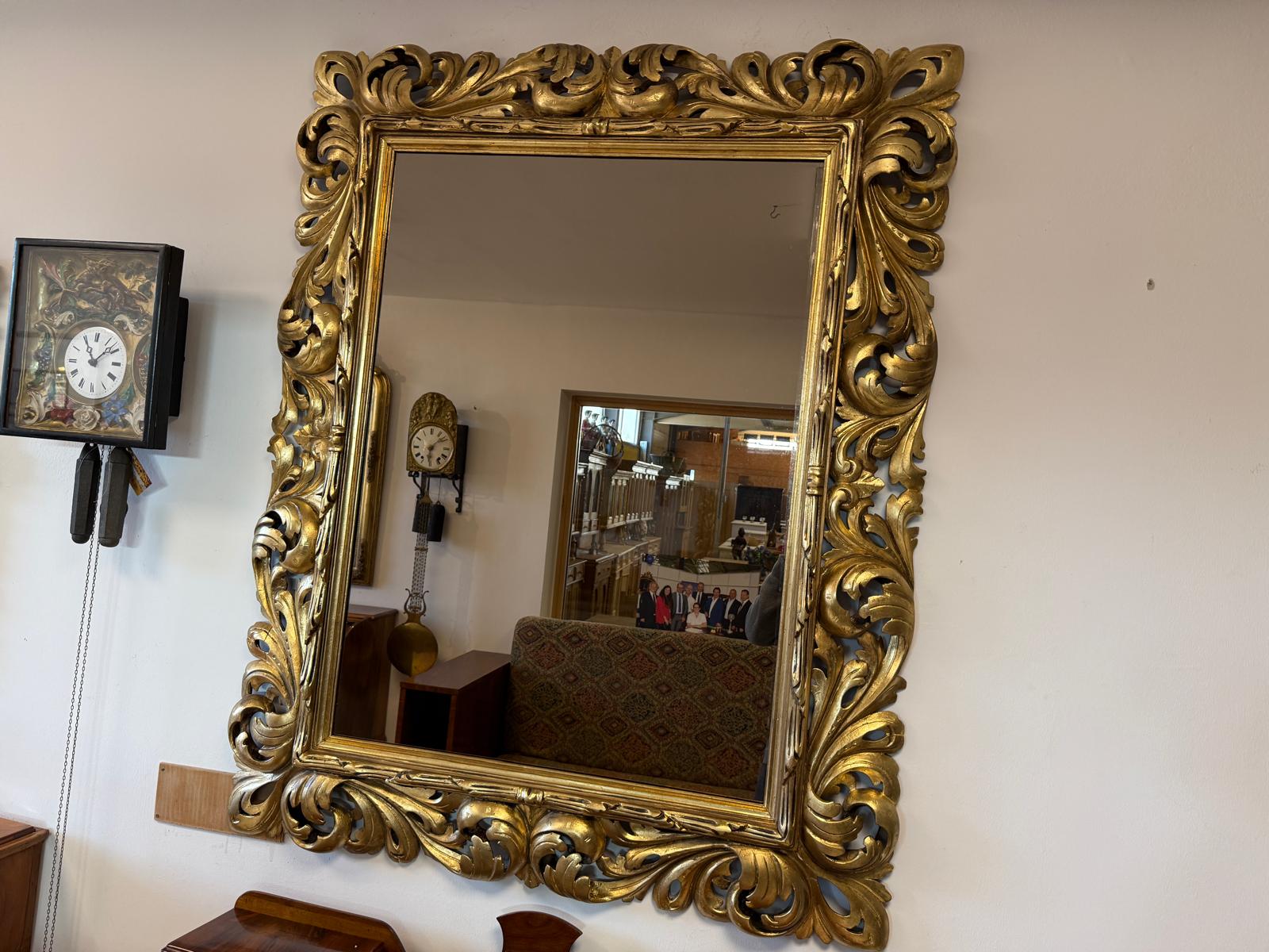 SALE Florentiner Spiegel Akanthusblattschnitzkunst Holzschnitzkunst Traum G2405