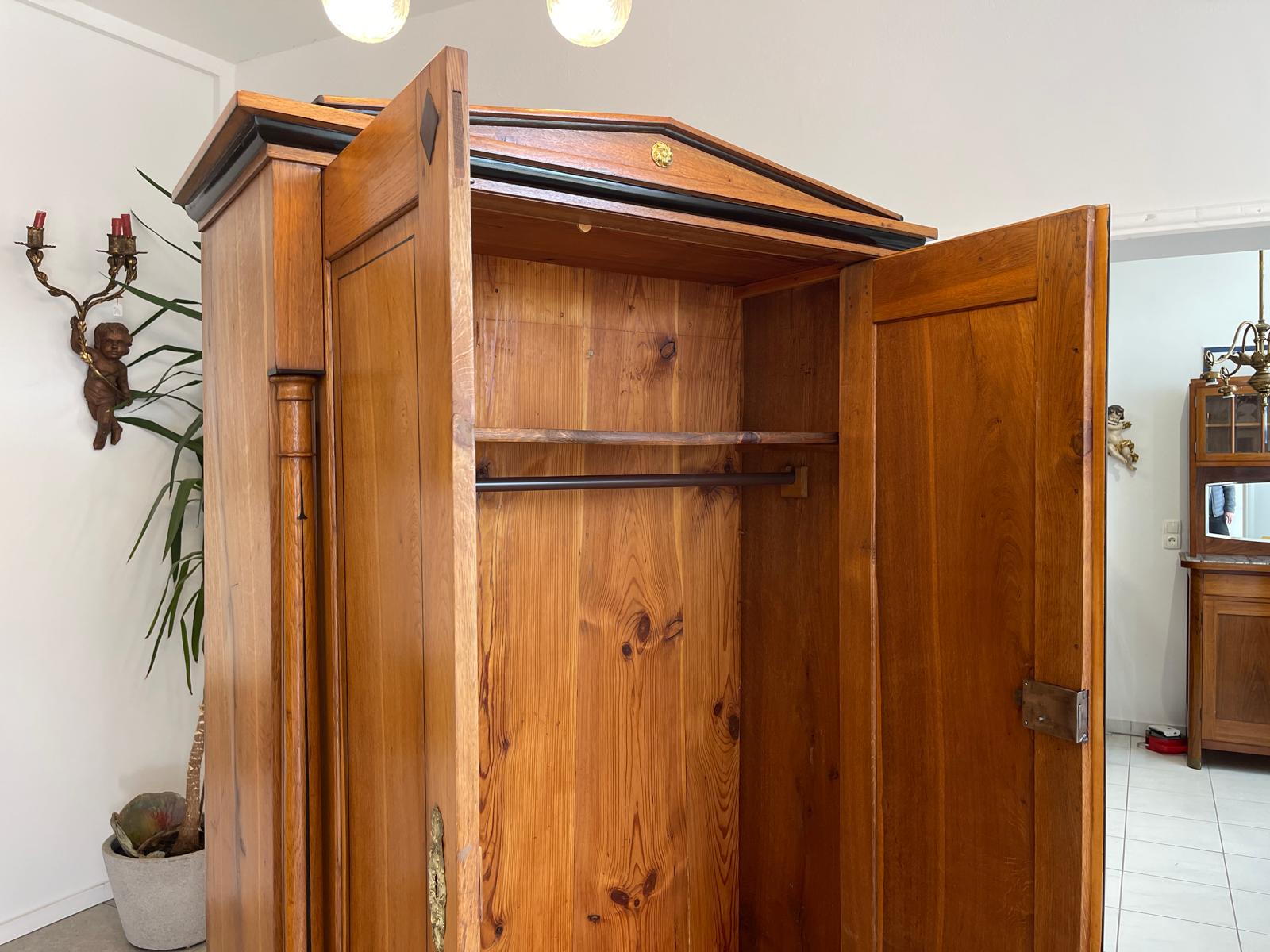 Sale Empire Schrank Säulenschrank Restauriert Antiquität Marketiert G1137