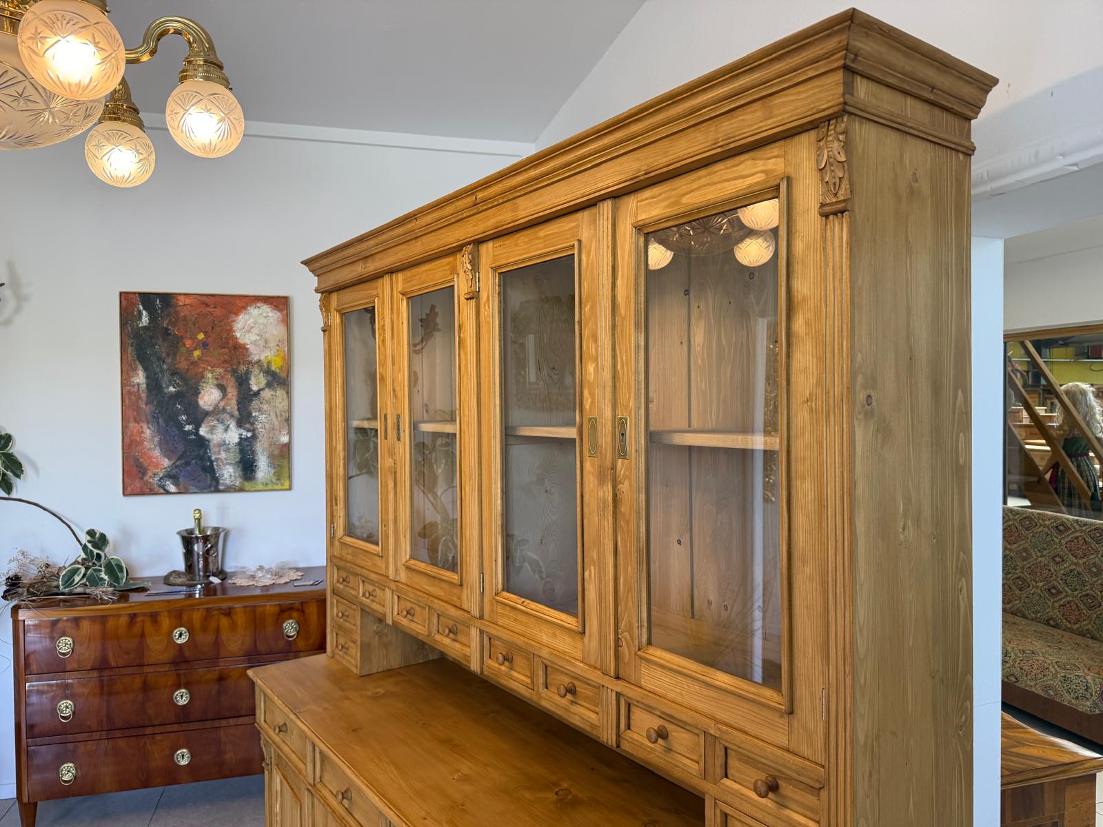 Gründerzeit Küchenkredenz Bauernschrank Bauernkredenz Weichholz D2860
