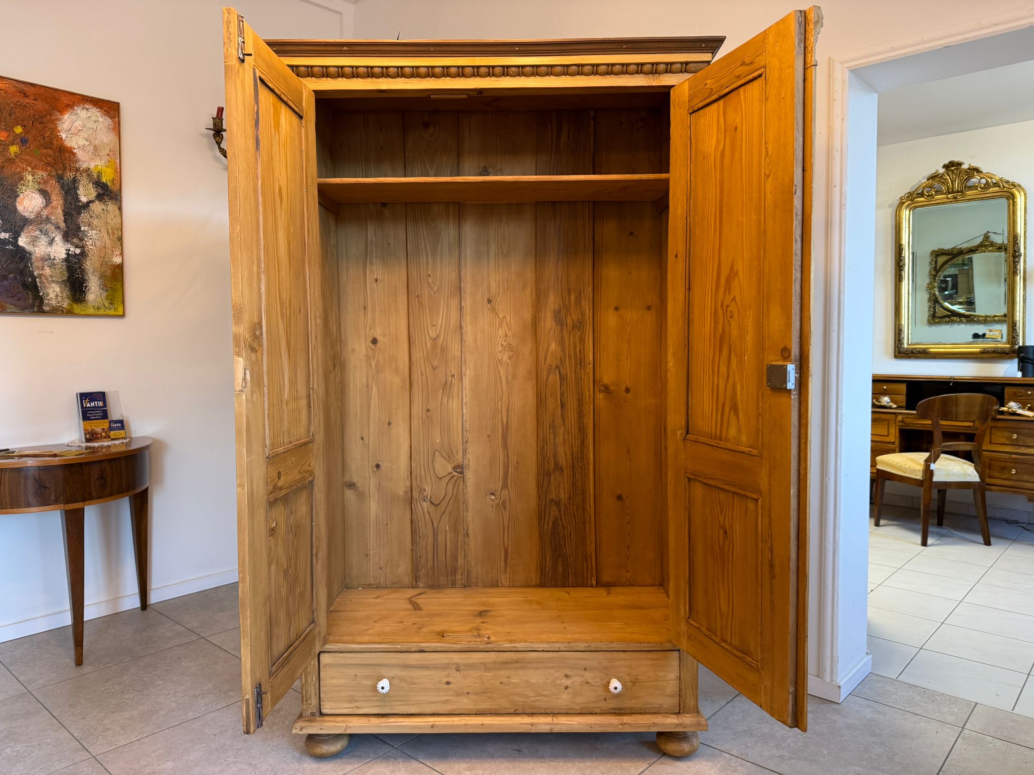 Gründerzeit Bauernschrank Bauernkasten Hallenschrank Weichholz G2132