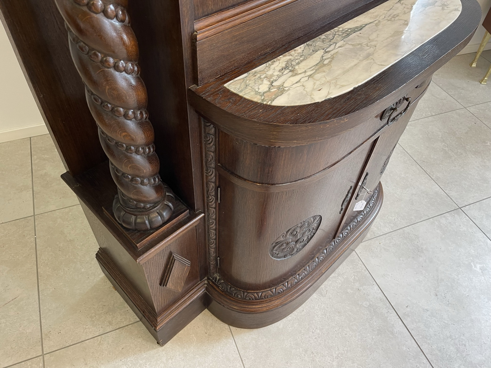 antiquitaeten_102 Originales Historismus Aufsatzbuffet Altarschrank B1533
