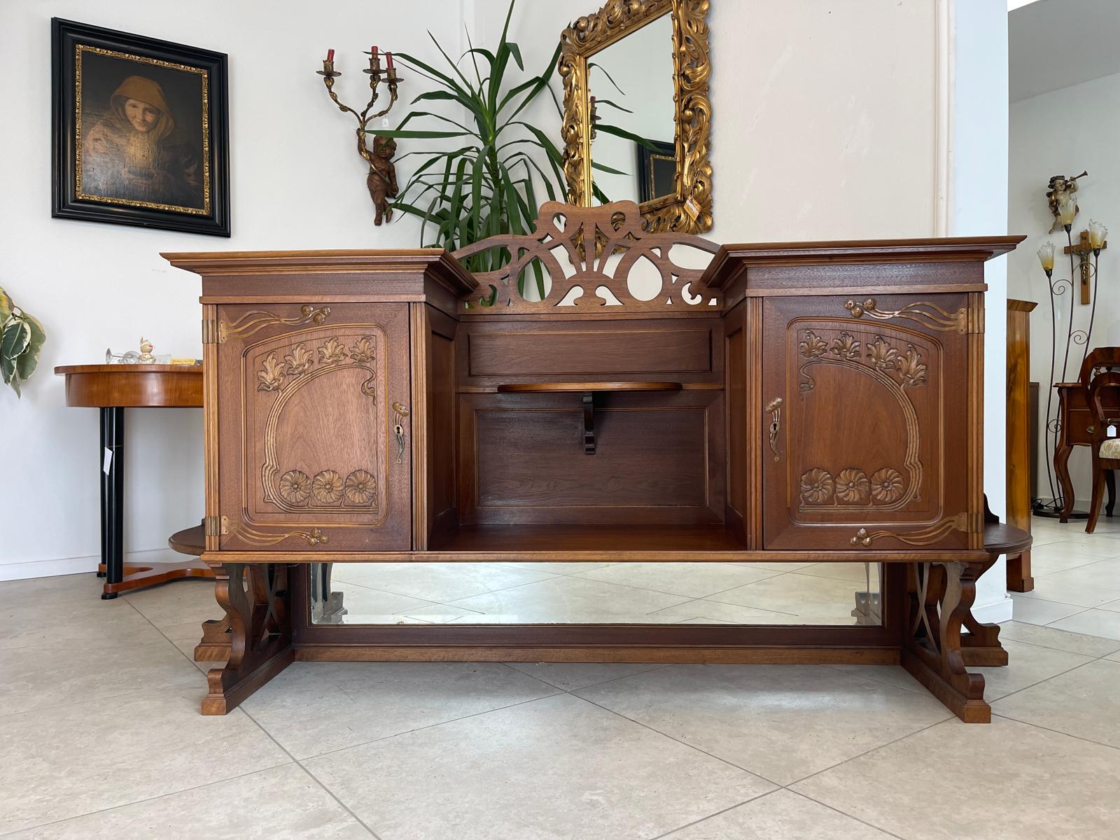 Hübscher Jugendstil Aufsatz Ersatzspender Wandboard G1358