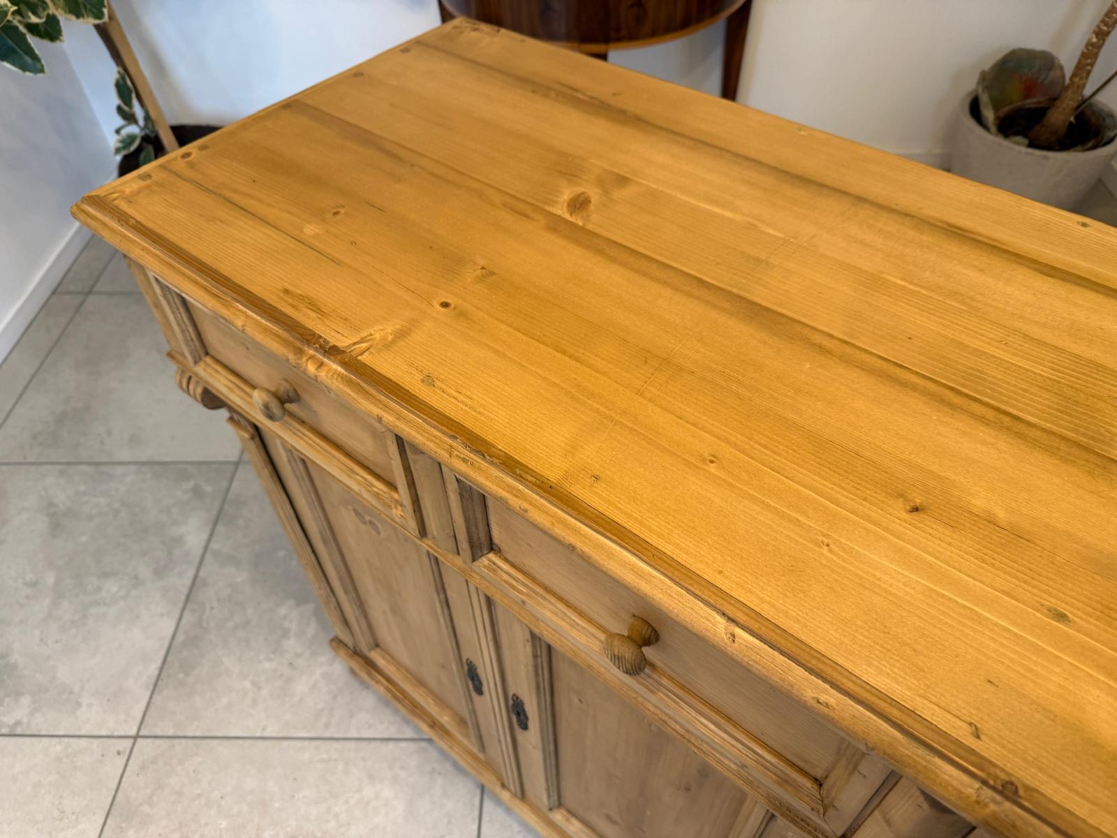 Massiver Apothekenschrank 8 Ladenkommode Ladenschrank Weichholz G2362