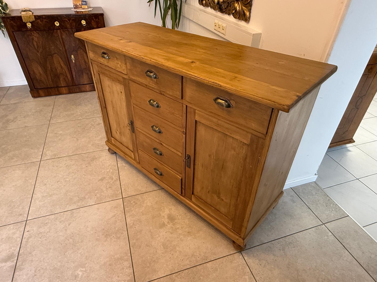 Originale Jugendstil Ladenkommode Ladenschrank Apothekerschrank Weichholz D1115