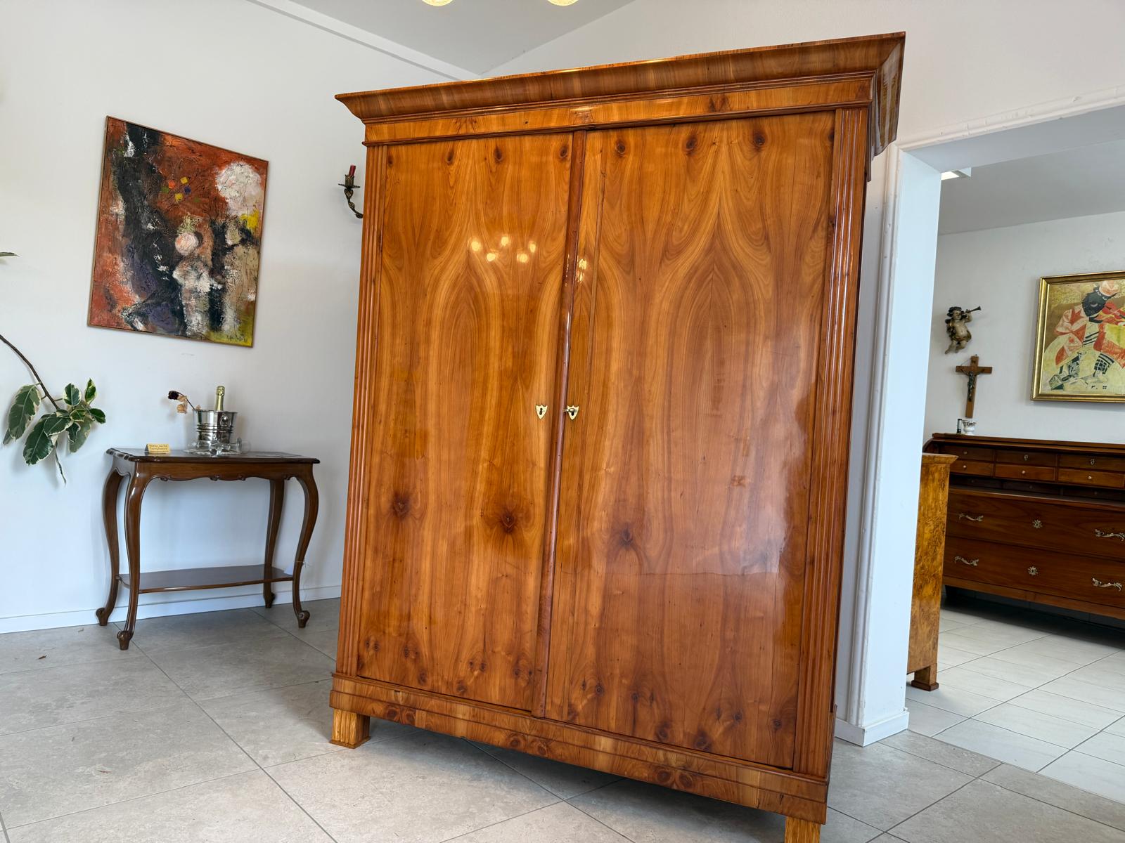 SALE Restaurierter Biedermeier Schrank Kirschholz Hallenschrank Antiquität G1827