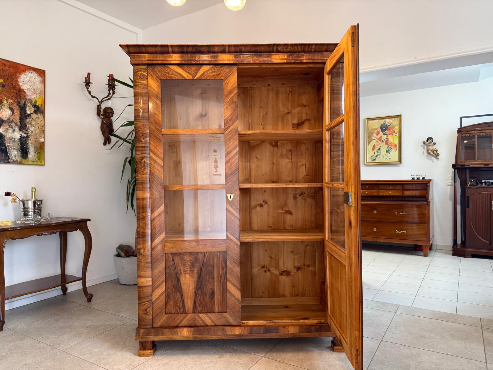 SALE Biedermeier Vitrine Bücherschrank Sammlervitrine Sammlerschrank Antiquität G1817