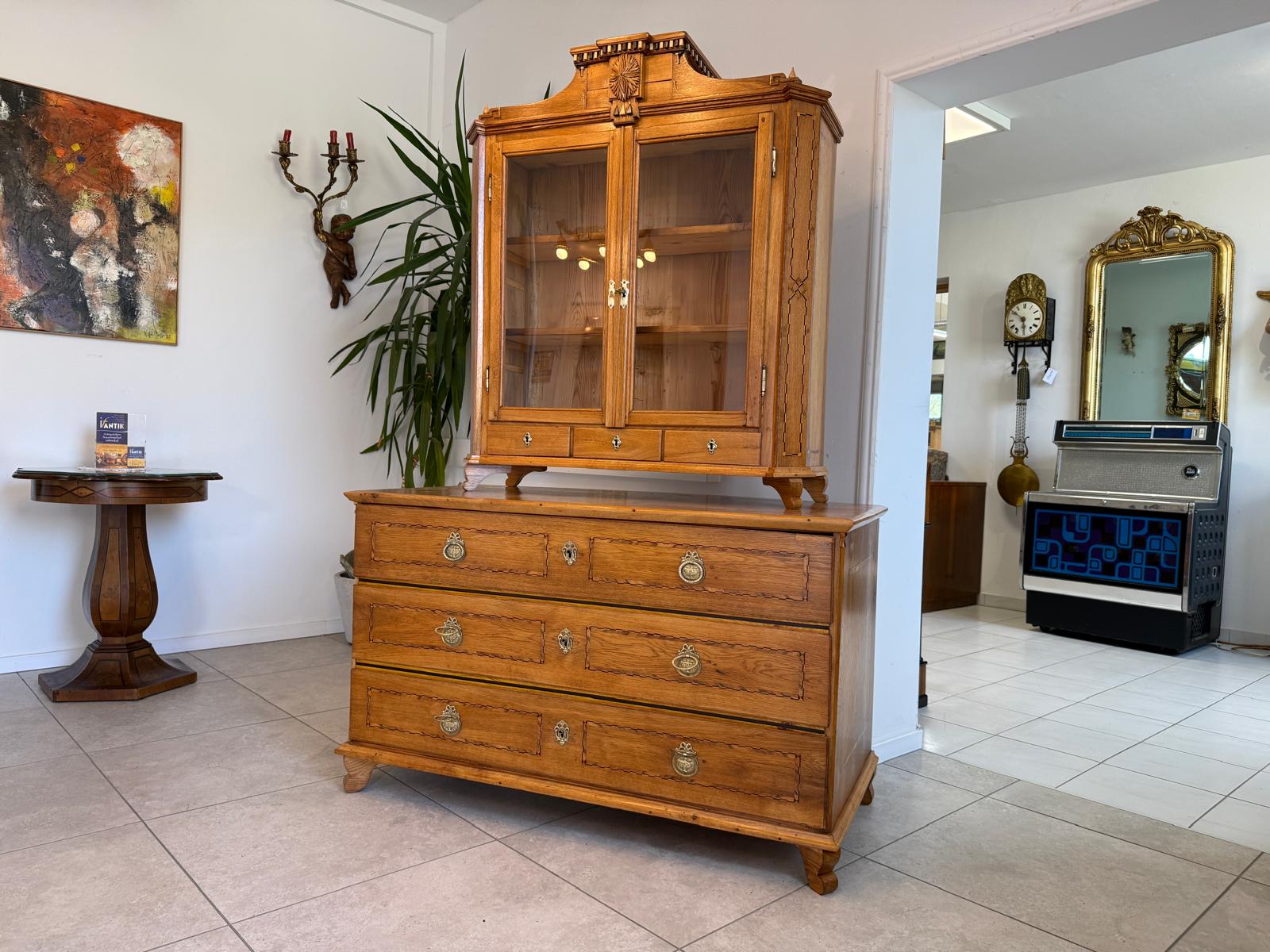 Originaler Josefinischer Aufsatzsekretär Aufsatzkommode Antiquität D2370