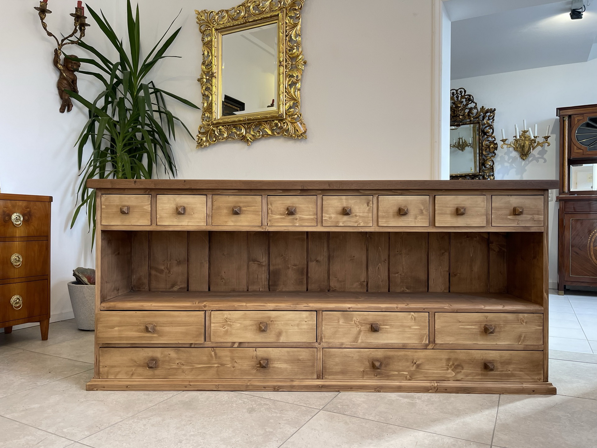 BiedermeierBarock_126 Massive 14 Laden Kommode Anrichte Sideboard B1191
