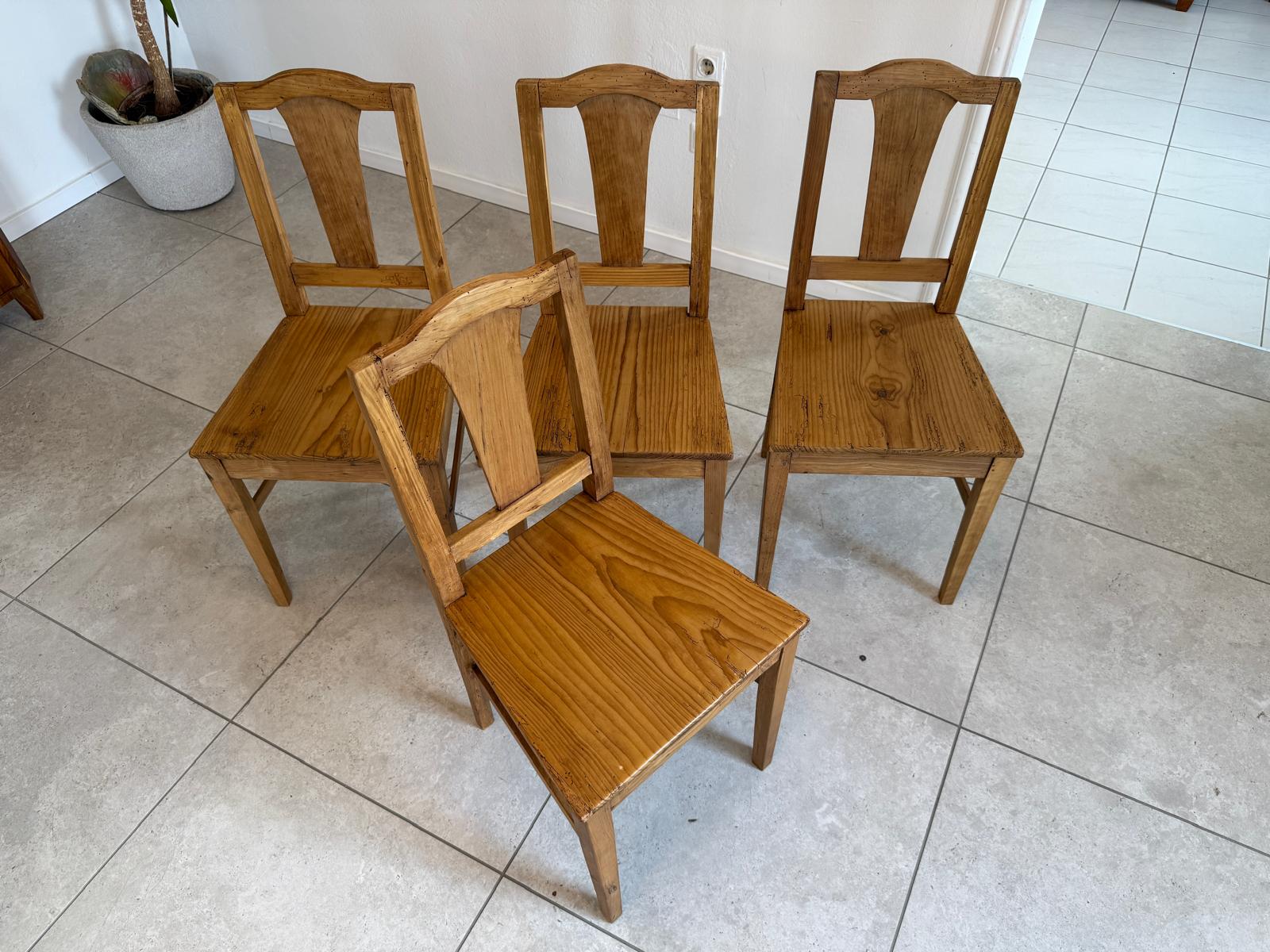 4 Originale Fichtenholz Bauernsessel Sessel G2035