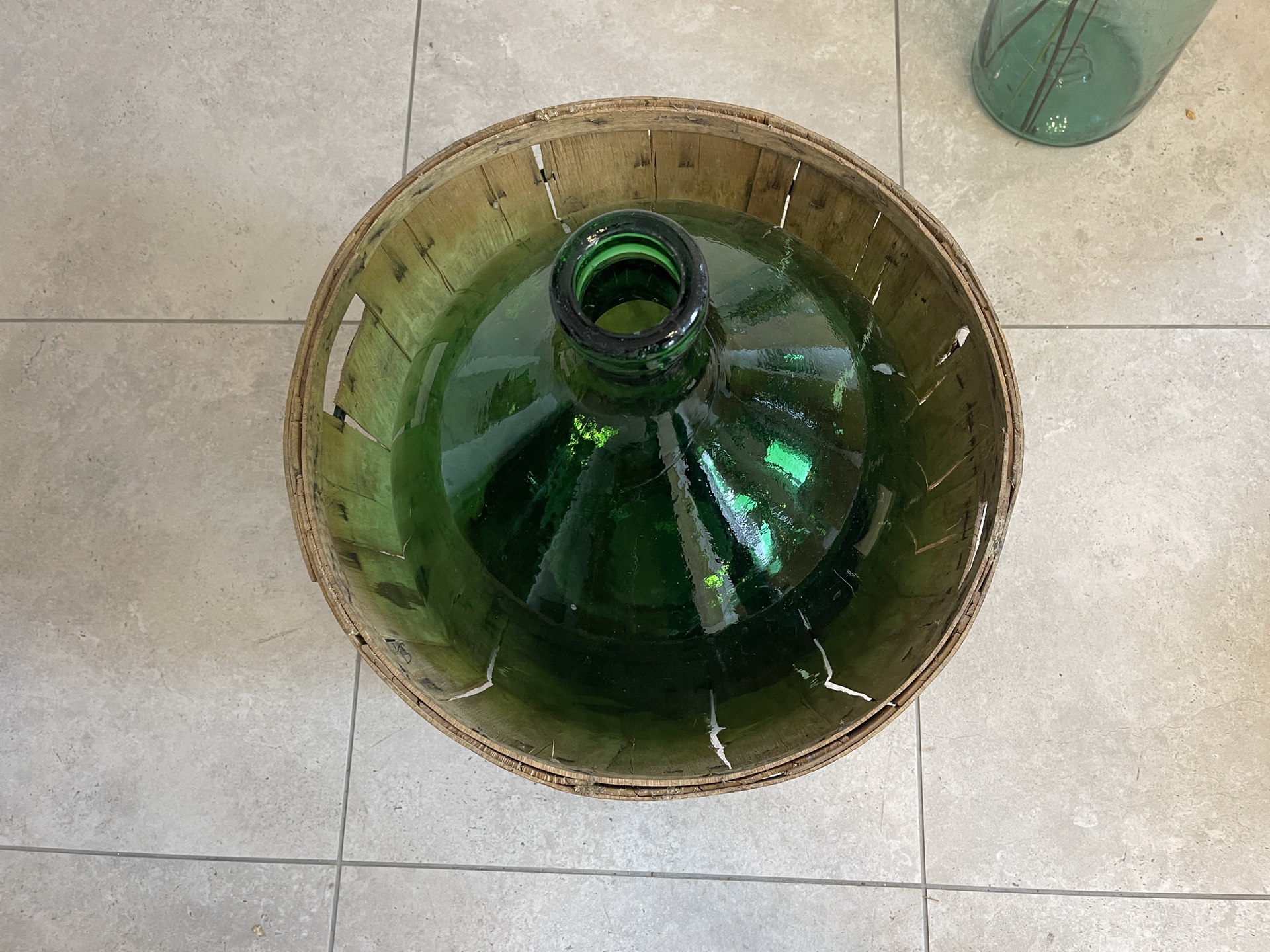 IMG_4391bFabYEXF2cu6w Alte Ballonflasche Weinballon, Gärballon, Ballonflasche A4725