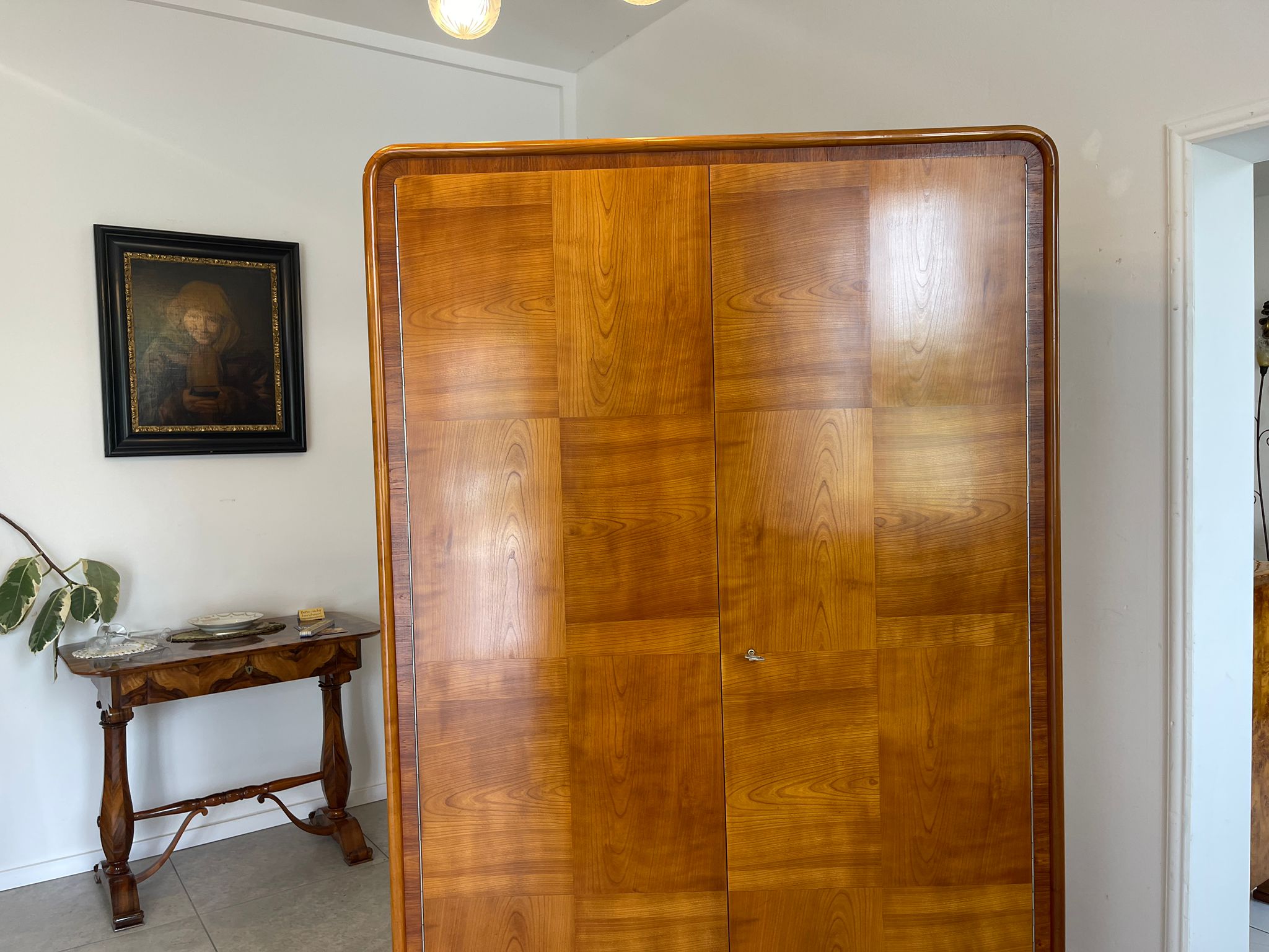 Restaurierte Art Deco Vitrine Glasschrank Bücherschrank Antiquität Antik Möbel G1628