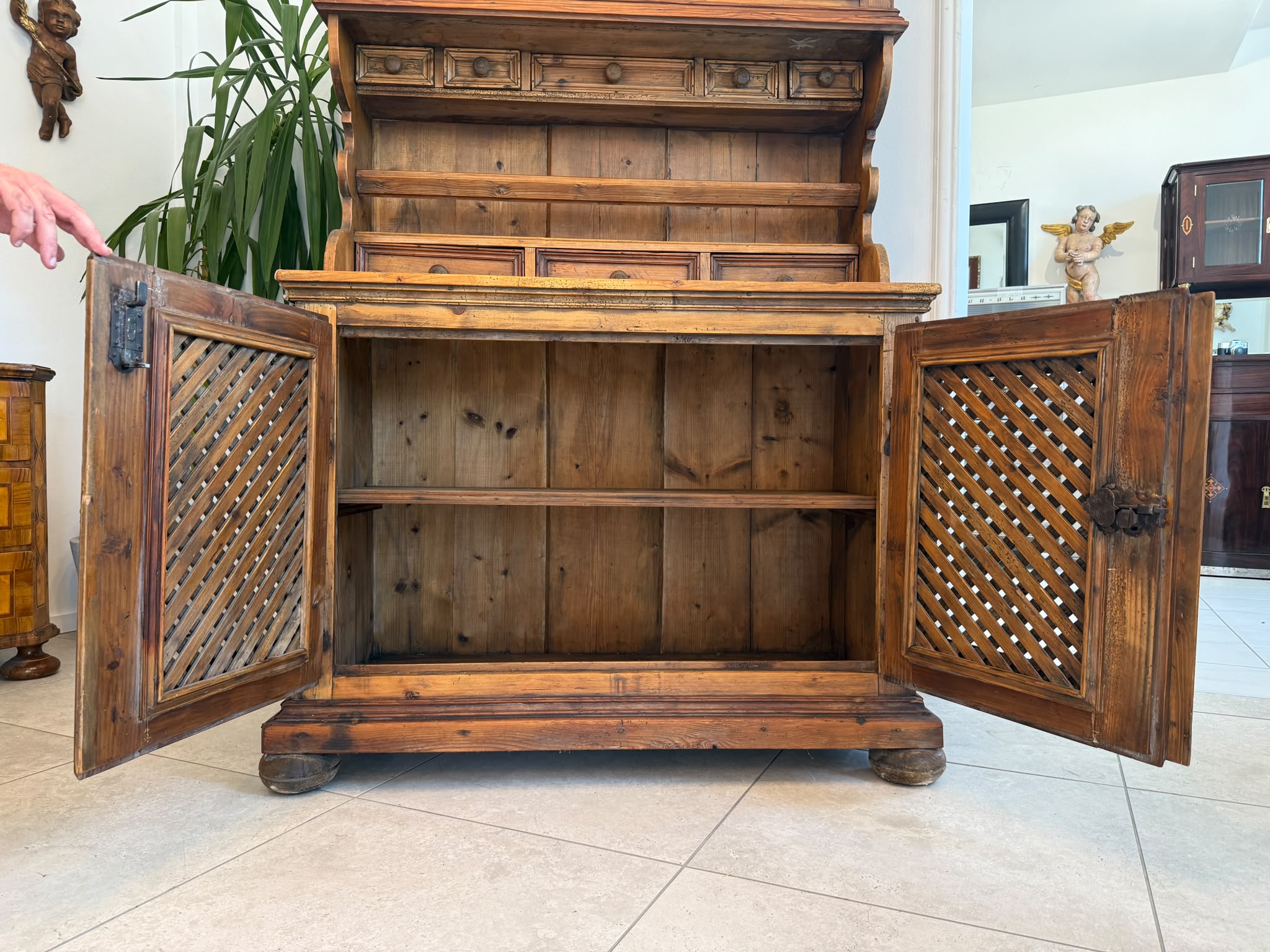 Biedermeier Bauernkredenz Küchenschrank Küchenkredenz Original D2618