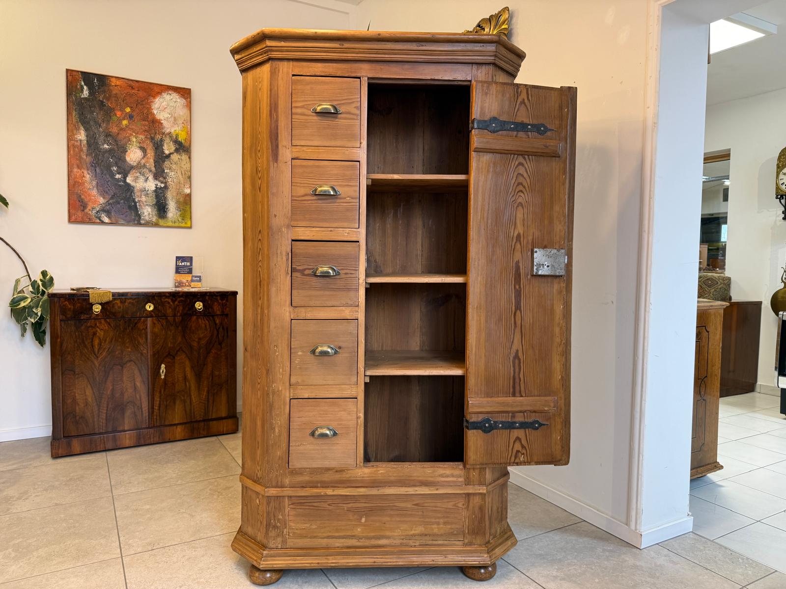 Barocker Brotschrank Almerschrank Vorratsschrank Bauernkasten Antik D1112