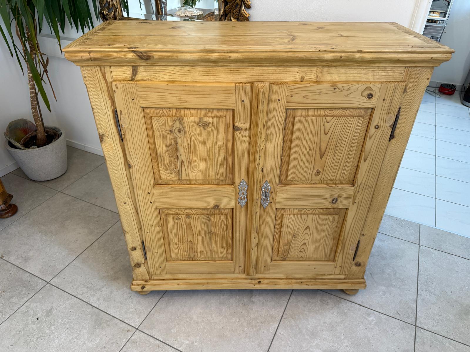 Biedermeier Halbschrank Vertiko Anrichte Weichholz Rstauriert D2642