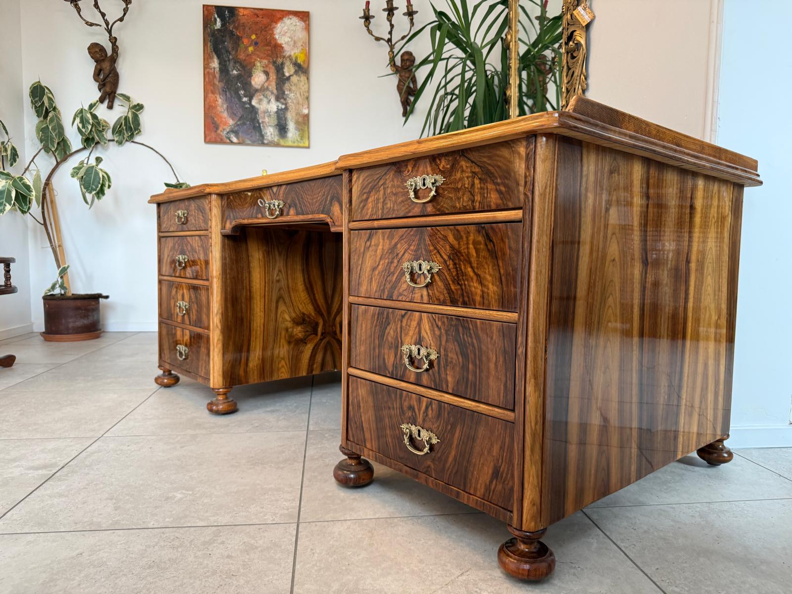Restaurierter Großer Biedermeier Schreibtisch Sekretär D2678