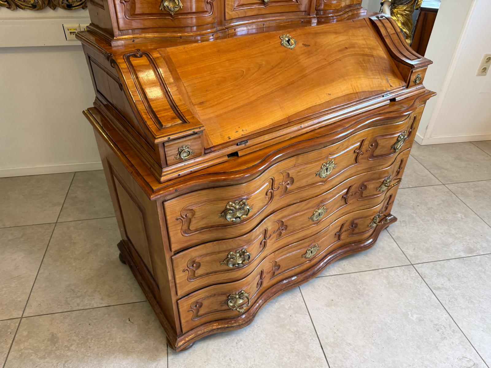 Originale Barocktabernakl Aufsatzkommode Vitrine Antiquität Tabernakl D1144