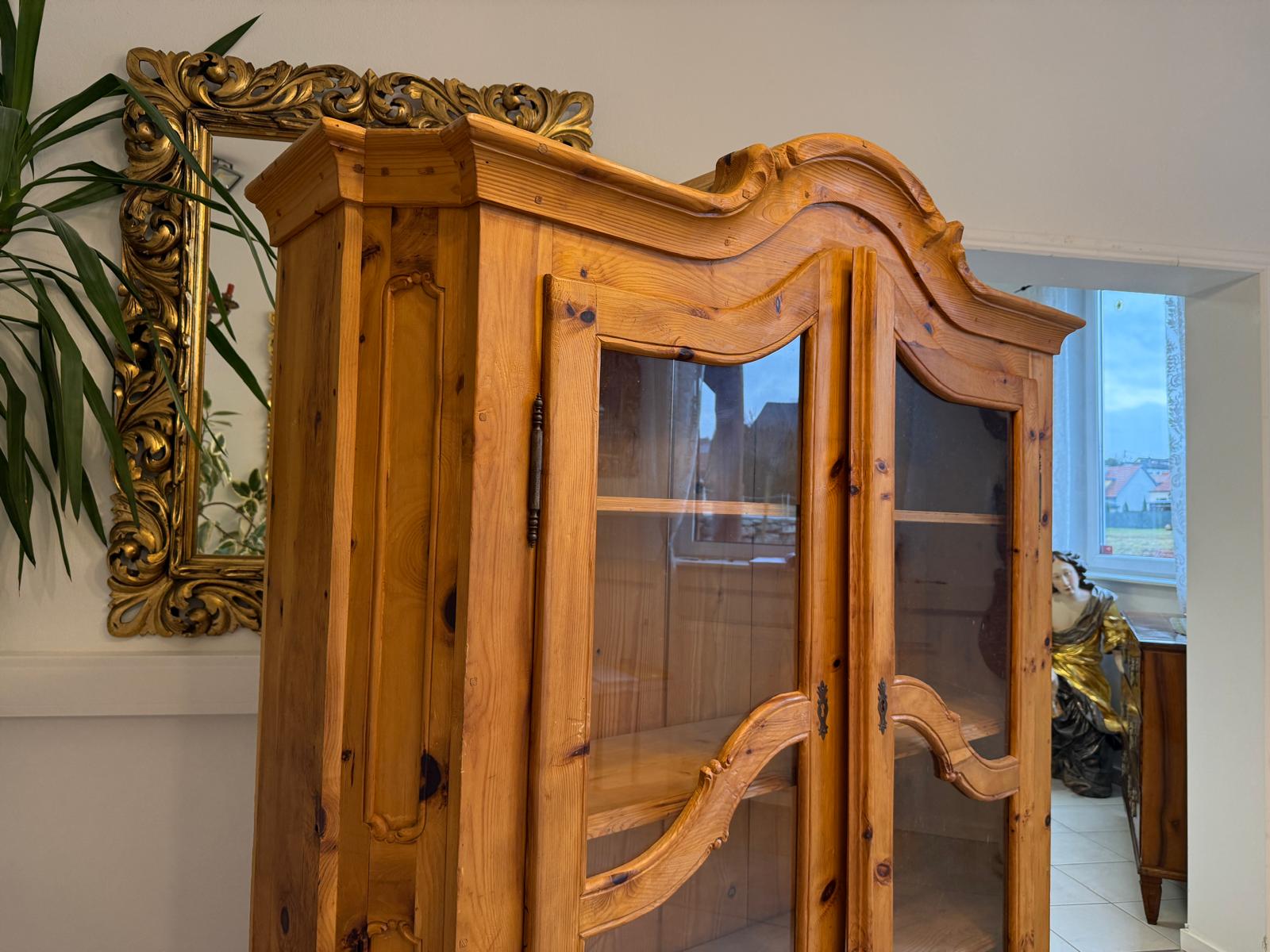 Zirbenholz Schrank Kasten Vitrine Glasschrank Bauerschrank D1104