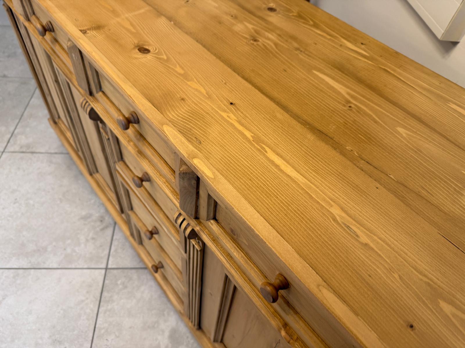 Massiver Apothekenschrank 8 Ladenkommode Ladenschrank Weichholz G2363