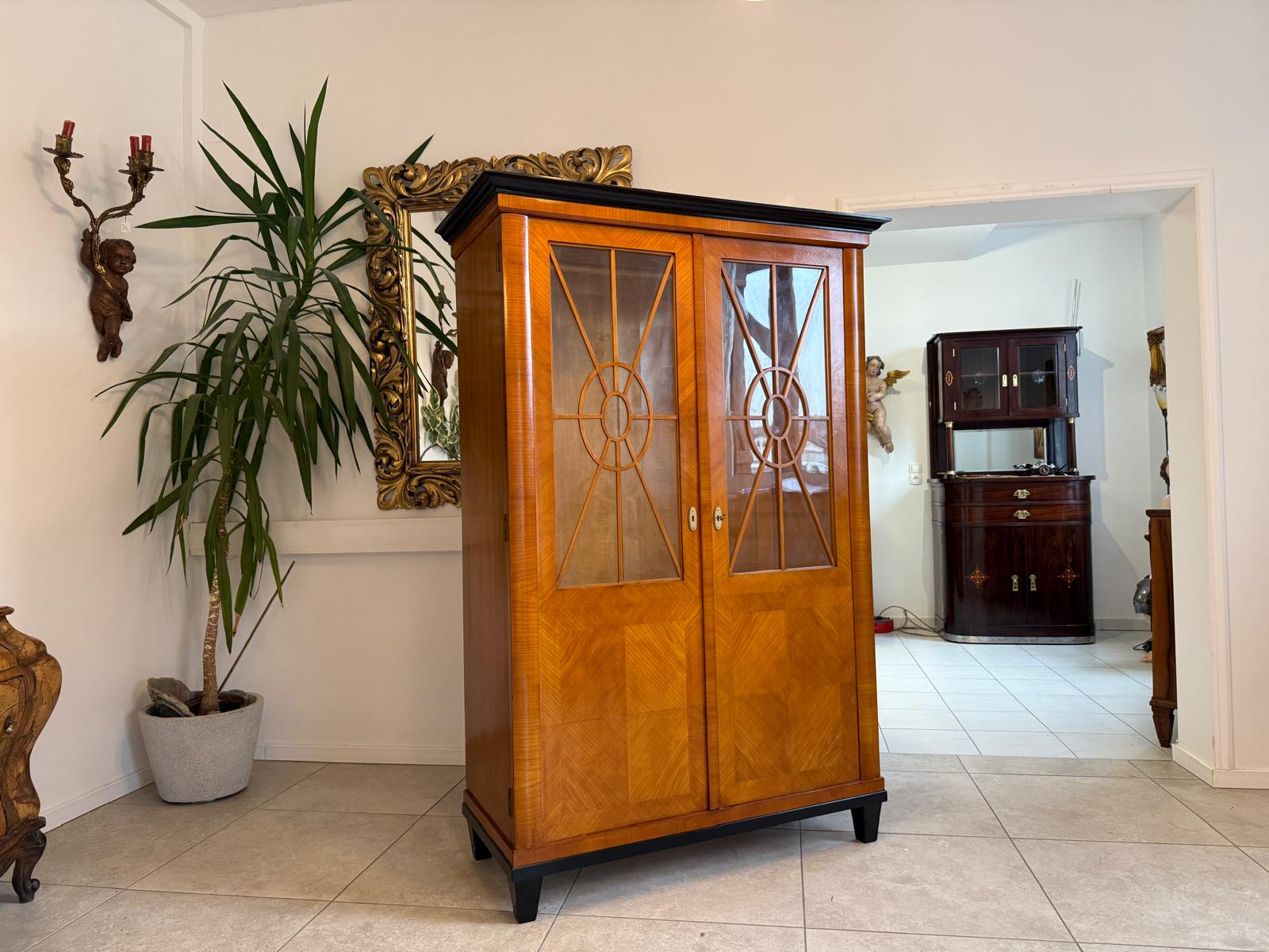 Jugendstil Bücherschrank Kasten Vitrine SALE Original D1154