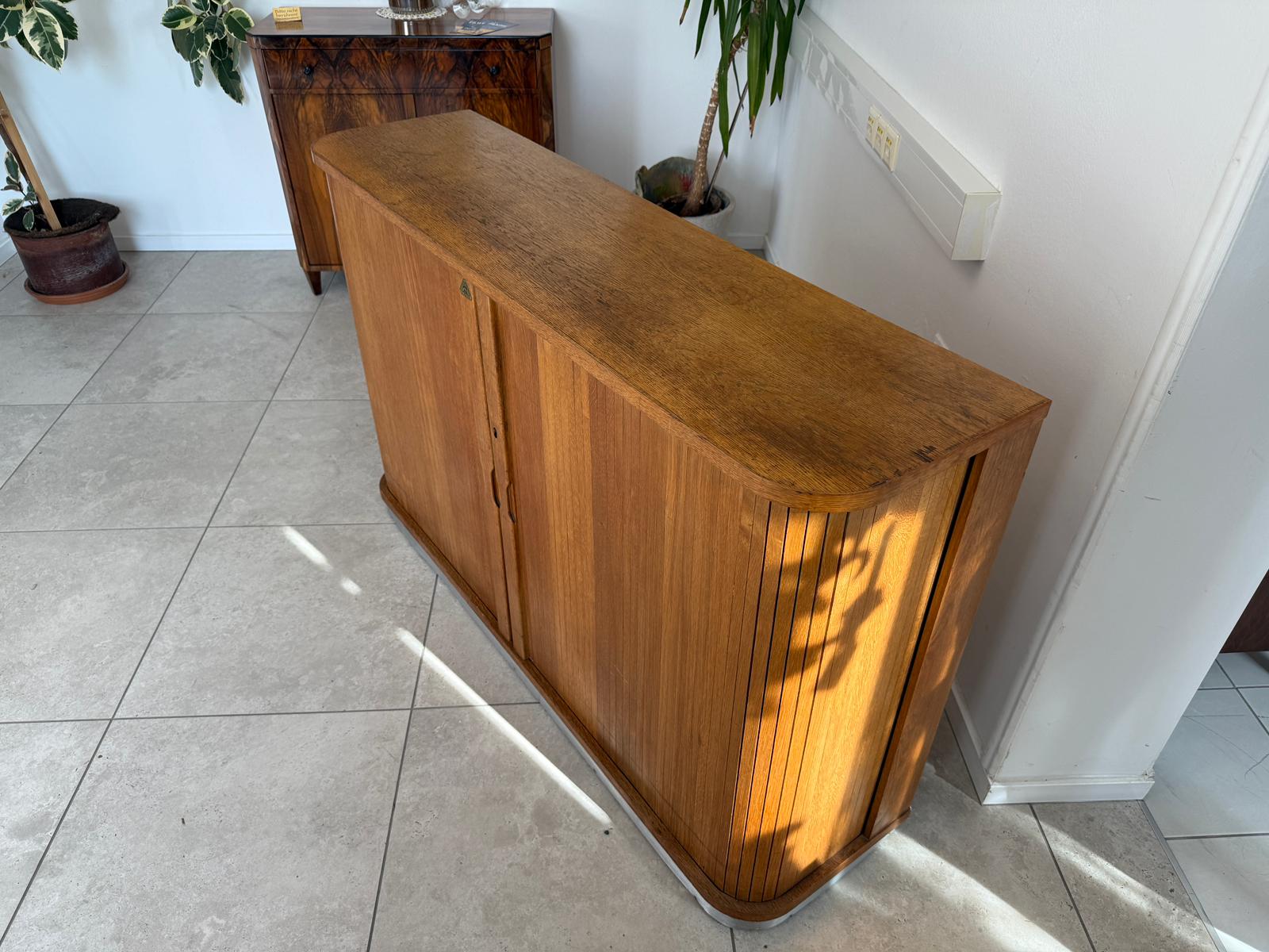 Jugendstil Rolladenschrank Antik Braun Büroschrank G1978