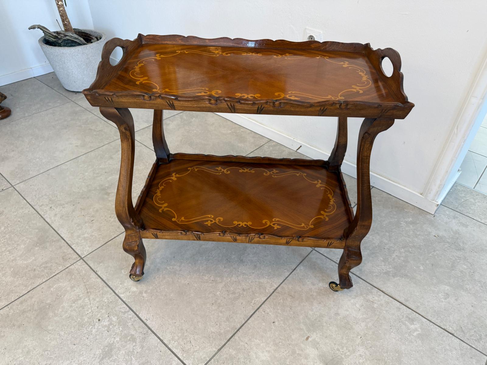 Serviertisch Frühstückstisch Servierwaggerl Barockstil D2811