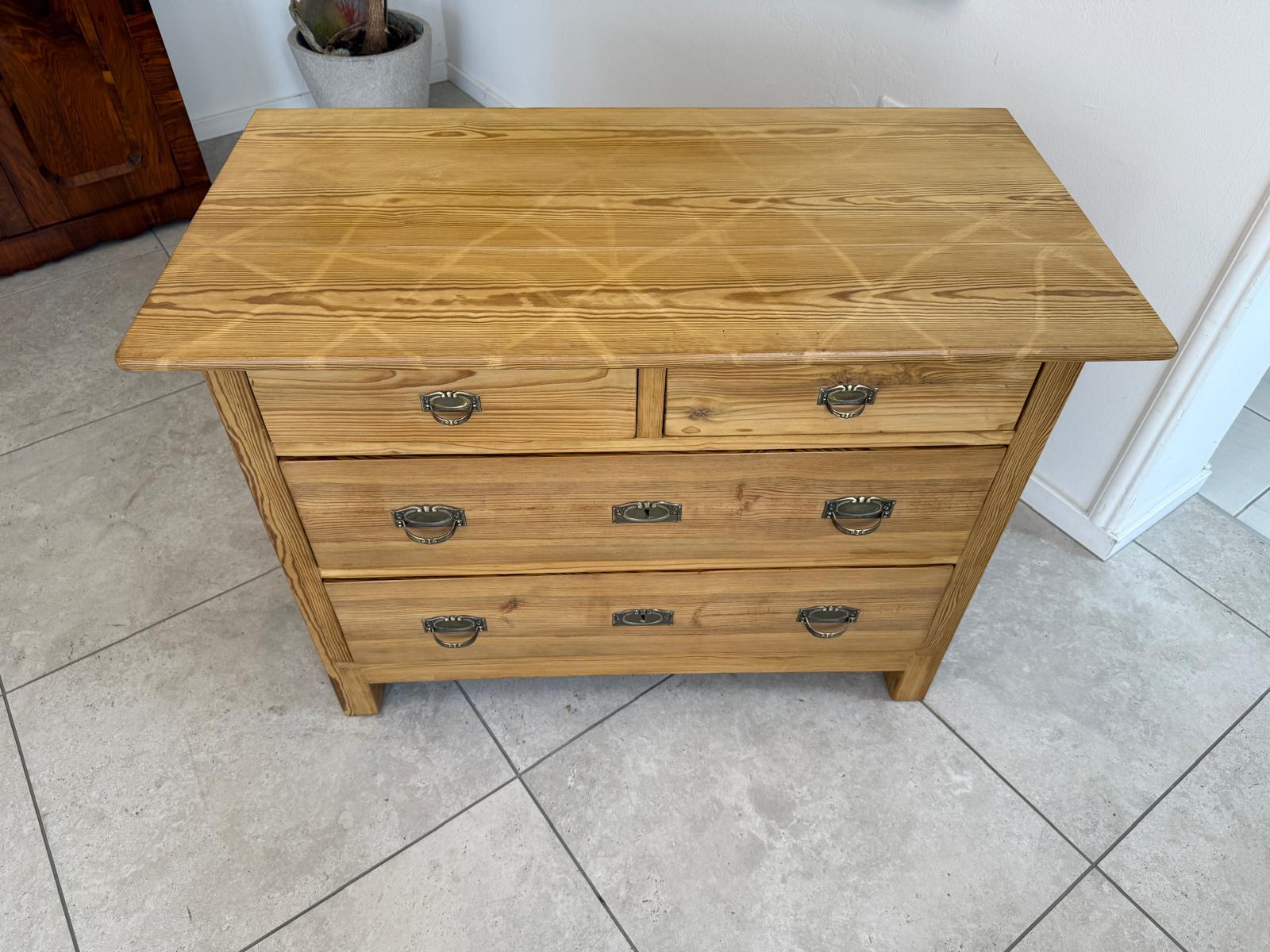 Originale Jugendstil 4 Laden Kommode Anrichte Bauernmöbel G1841