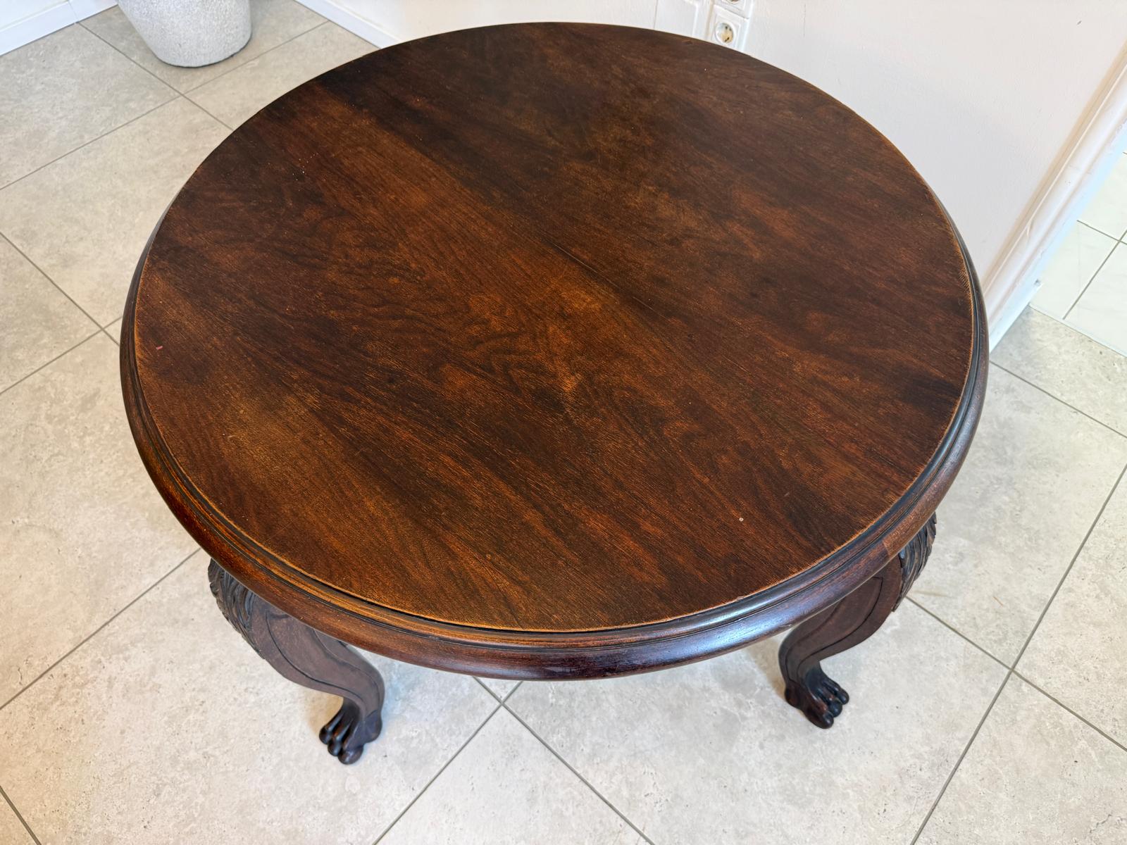 Alter Historismus Beistelltisch Rund Abstelltisch D2933