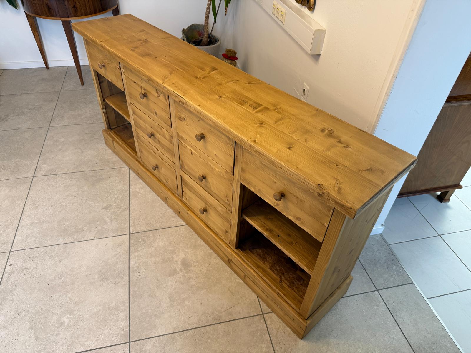 Antike 8 Ladenkommode Ladenschrank Apothekerschrank Weichholz G2315