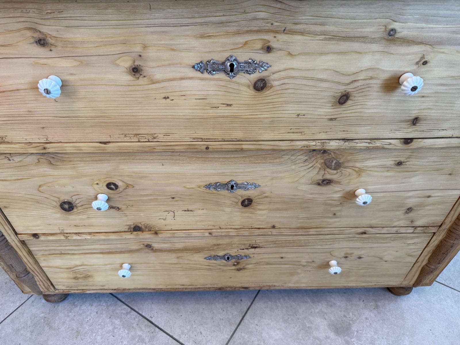 Biedermeier Kommode 3 Ladenkommode Antik Original D2408