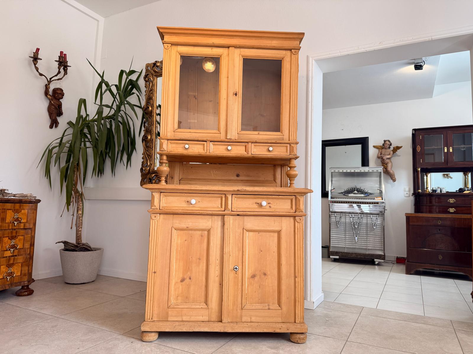 Originale Gründerzeit Küchenkredenz Bauernschrank Bauernkredenz D2734