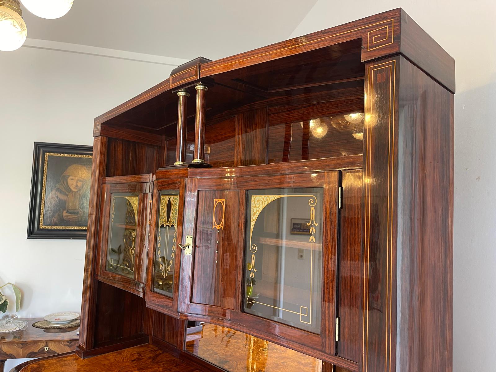 SALE Restauriertes Jugendstil Kredenz Etagere Bücherschrank Traum Antiquität G1640