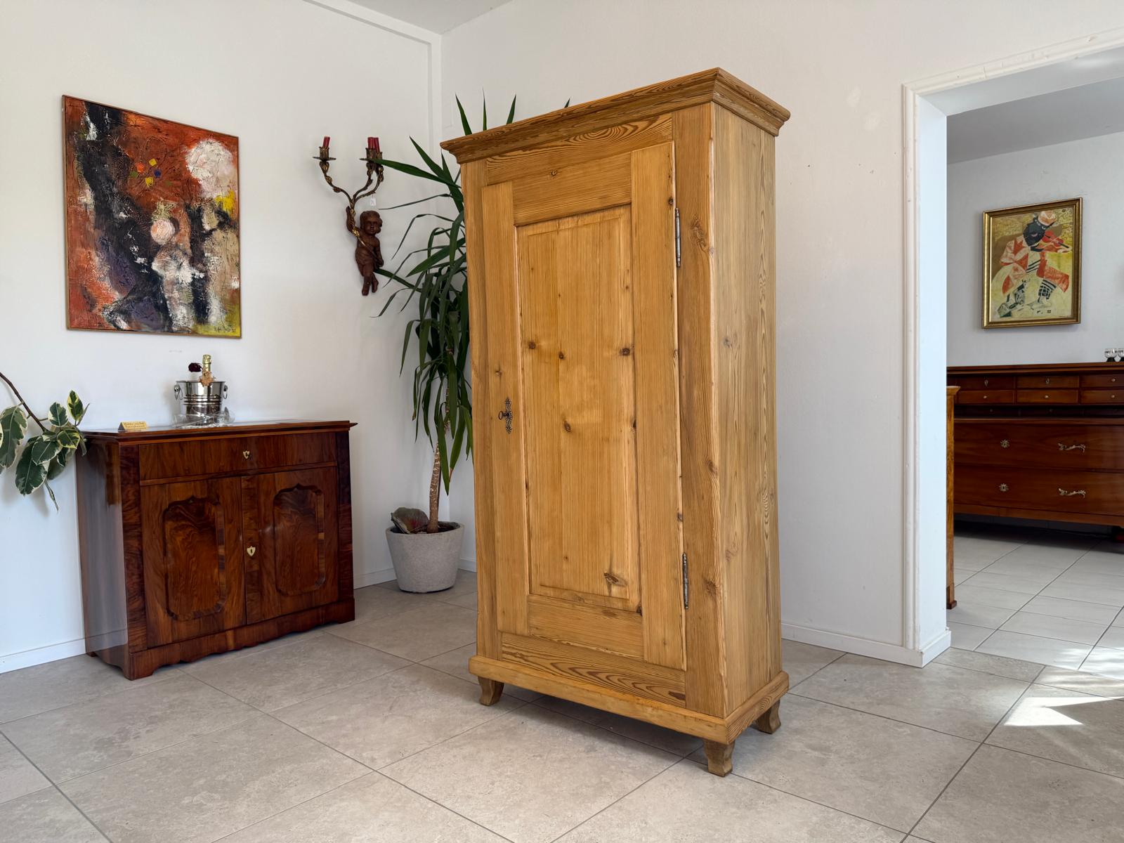 Restaurierter Biedermeier Bauernschrank Naturholzschrank Antik G1855