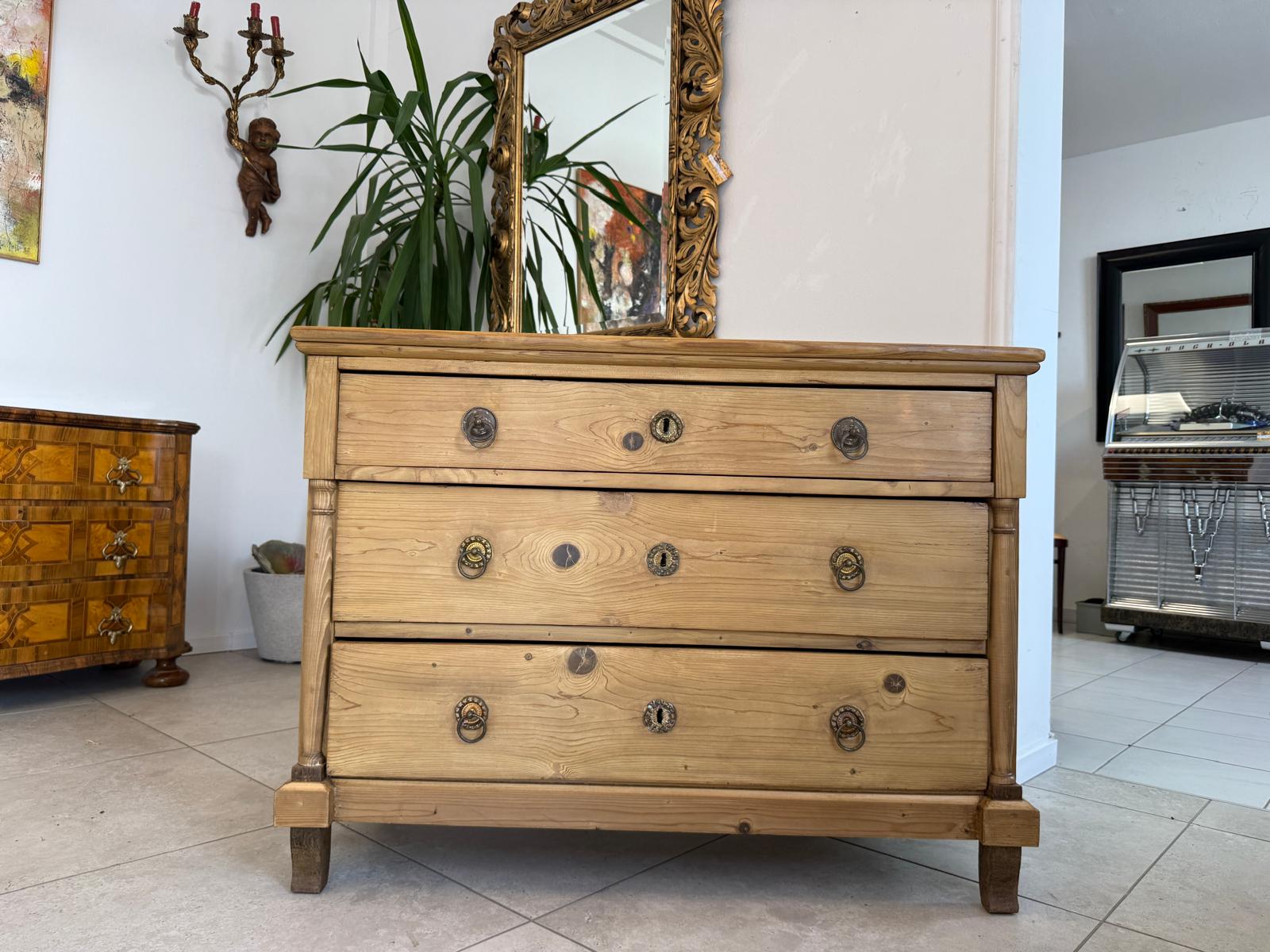 Biedermeier Kommode 3 Ladenkommode Antik Original D2646