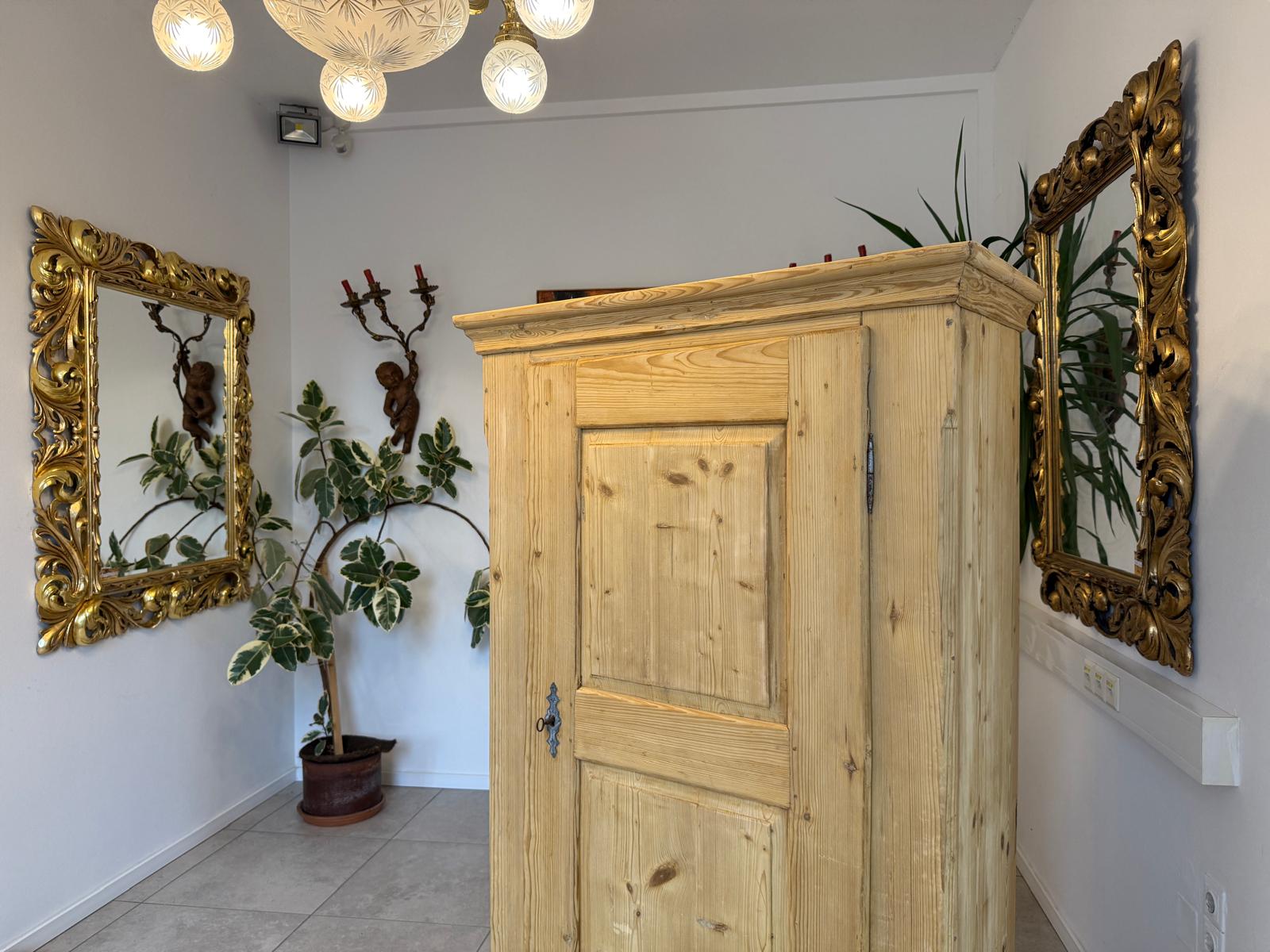 1 türiger Bauernschrank Naturholzschrank Weichholz Antik G2219