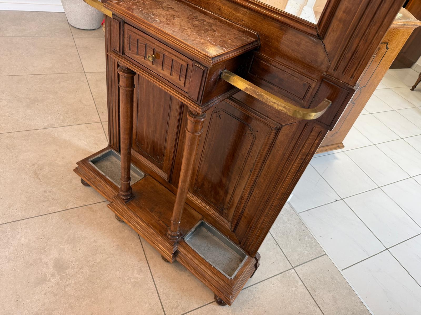 Geräumige Jugendstil Jugendstil Garderobe Kleiderablage Antiquität D1031