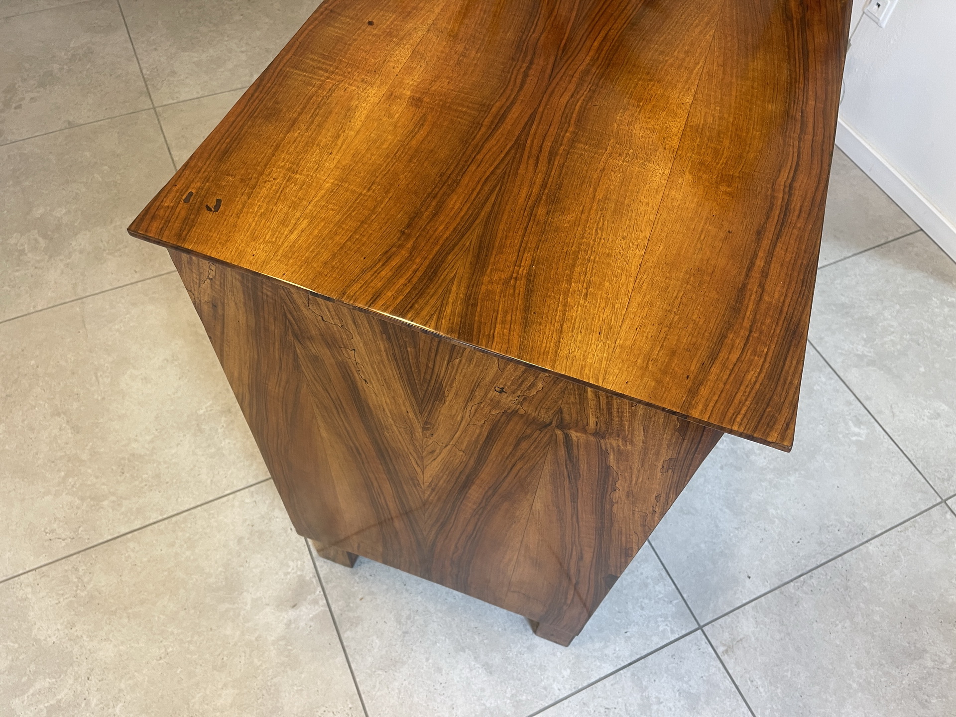 Biedermeier-Barock-13 Sale Restaurierte Biedermeier Anrichte Trumeau Nussholz A4019